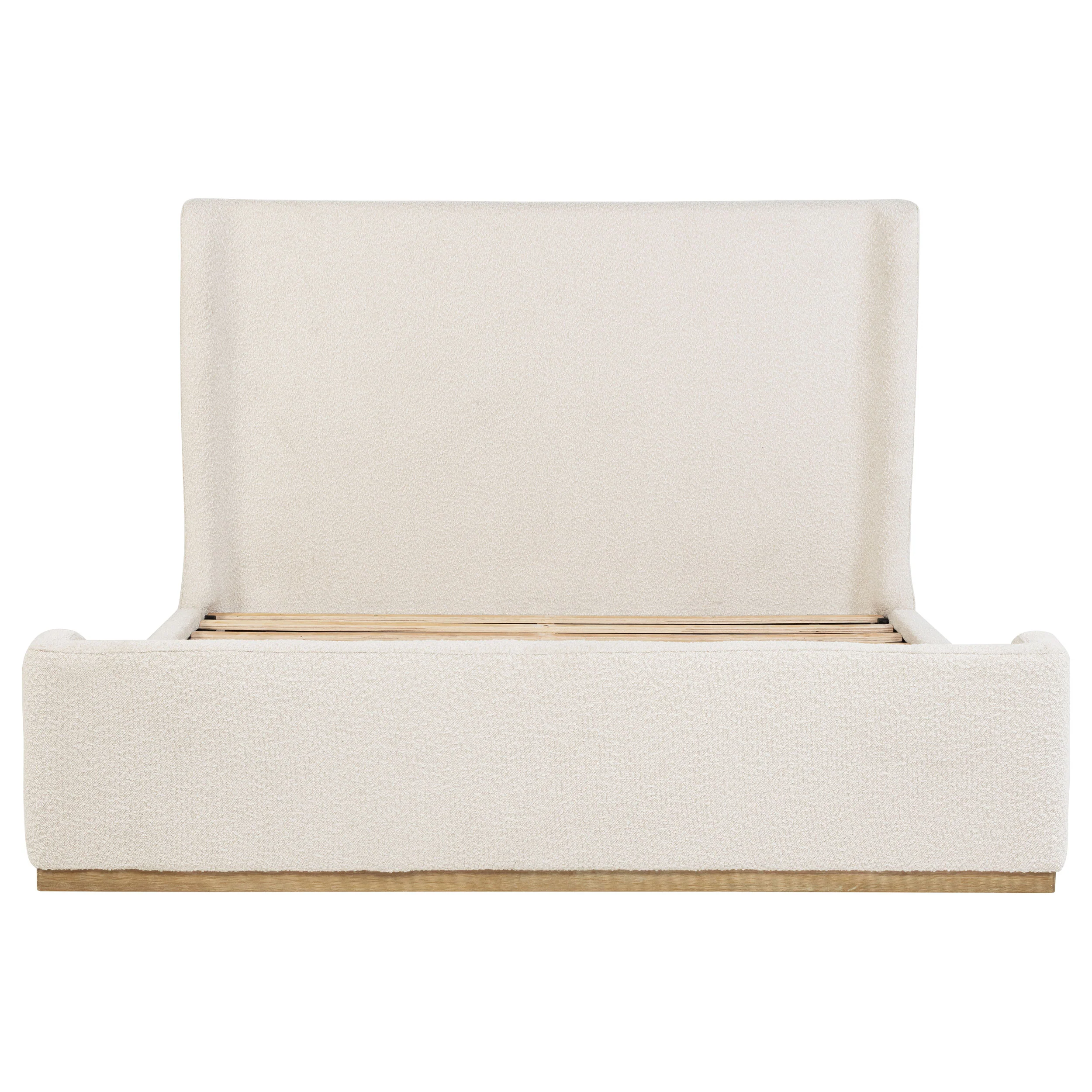 Nala Upholstered Eastern King Sleigh Bed in Cream - Image 3