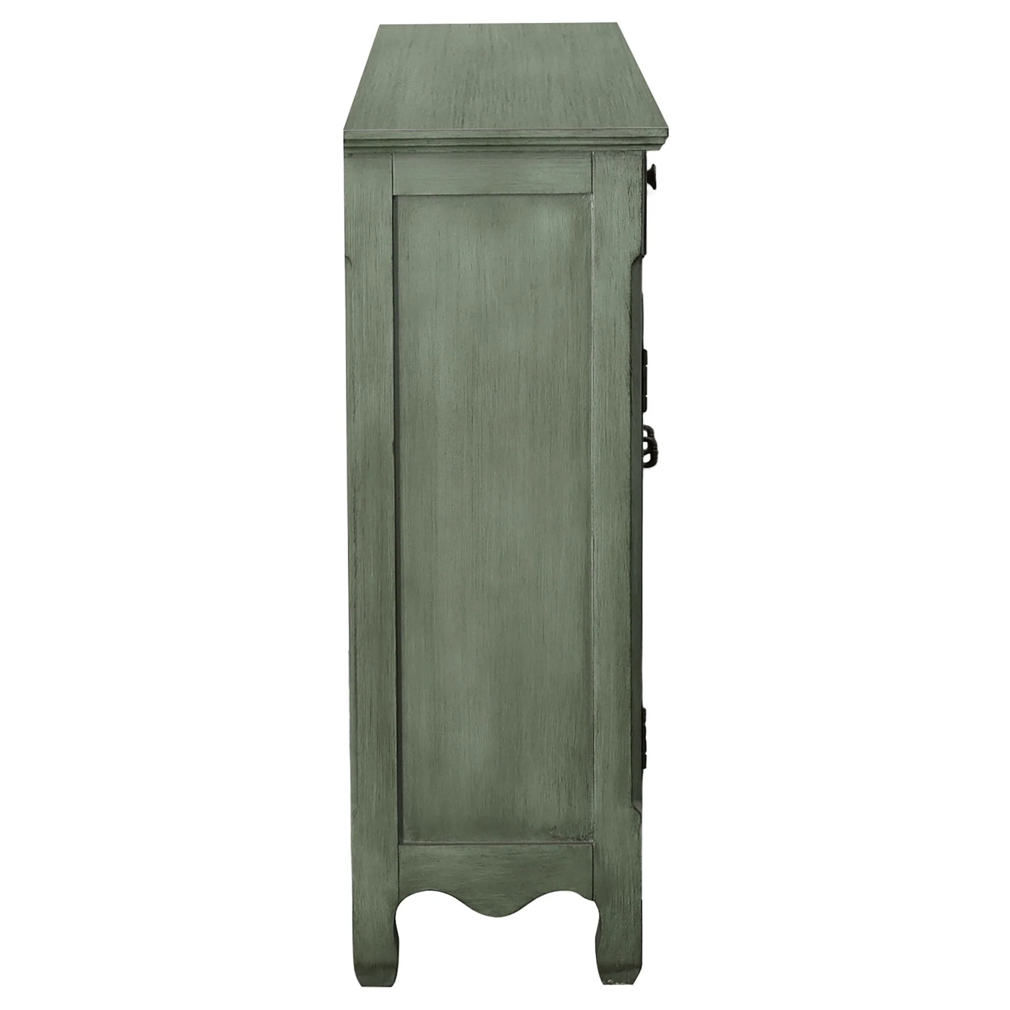 Naomi - 3 Drawer Scrollwork Accent Cabinet - Green - Image 7
