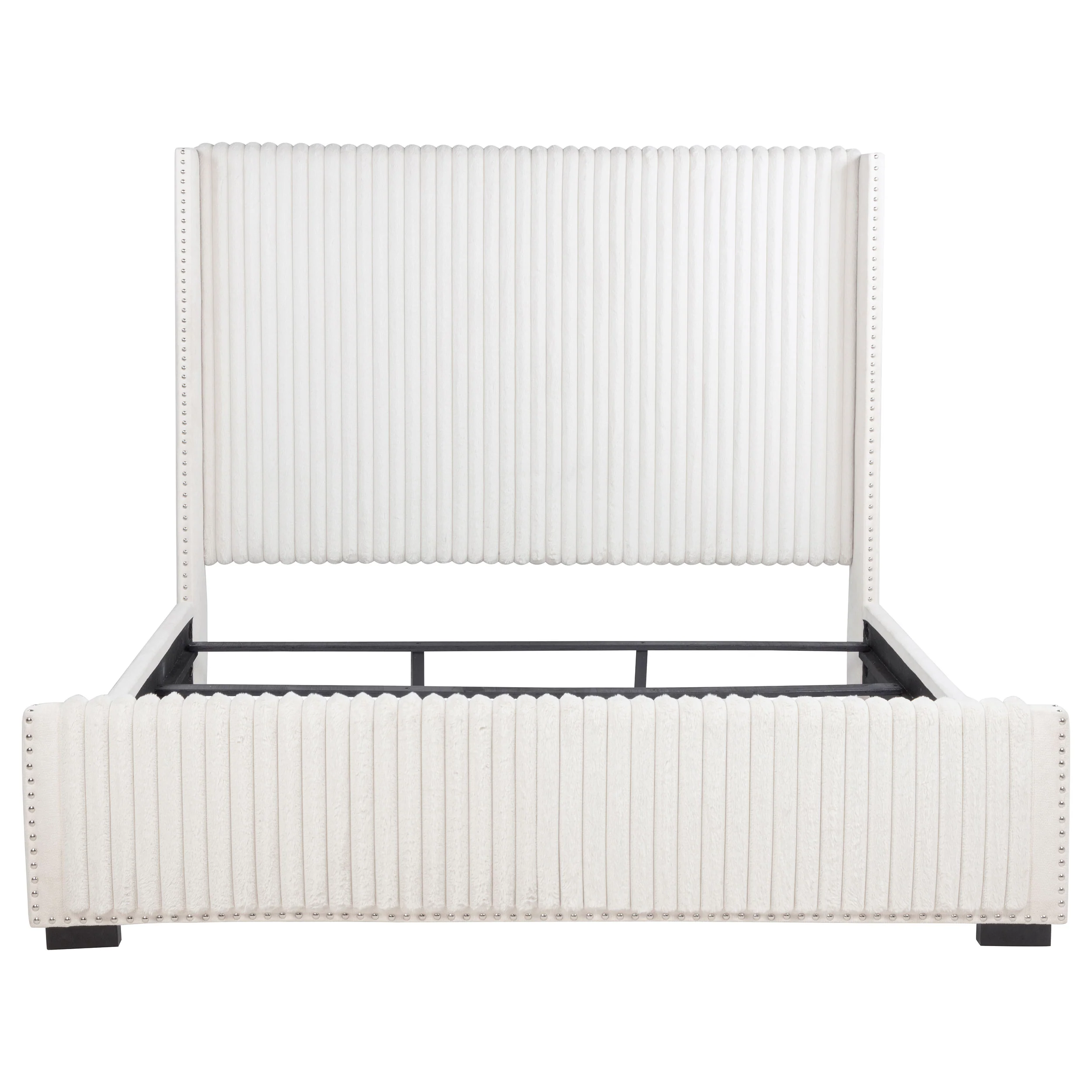 Natasha 65-inch Upholstered California King Bed Cream - Image 4
