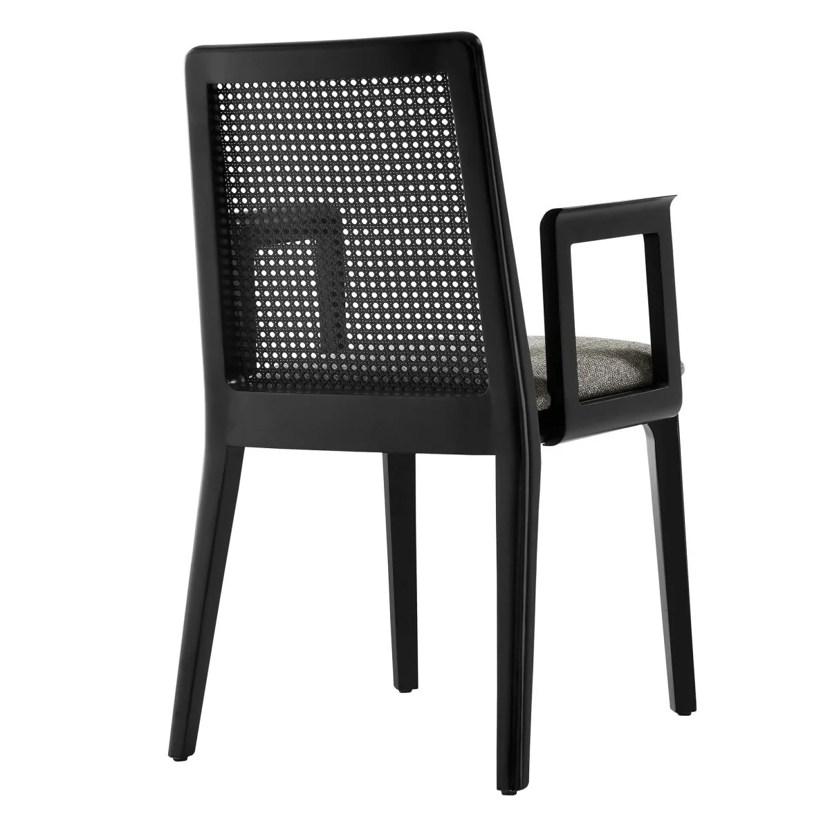Natural Beech Wood and Rattan Cane Back Dining Armchair - Image 19