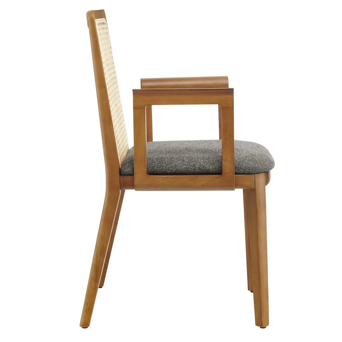 Natural Beech Wood and Rattan Cane Back Dining Armchair - Image 32