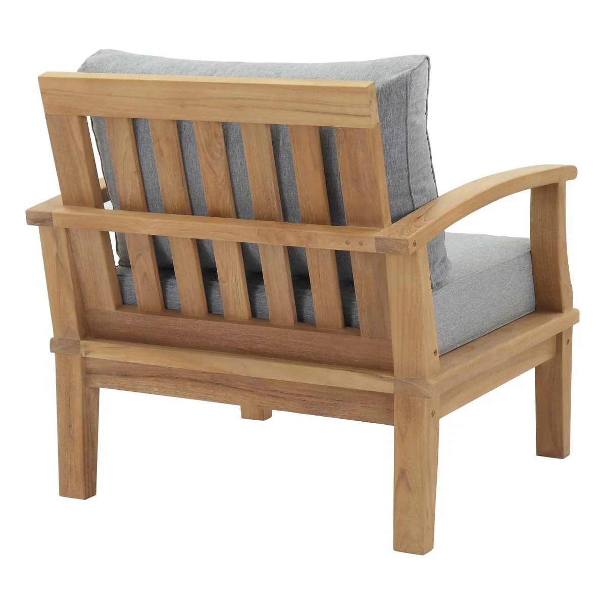 Natural Teak Outdoor Patio Armchair, Classic Teak Build with Weather-Resistant Finish - Image 12