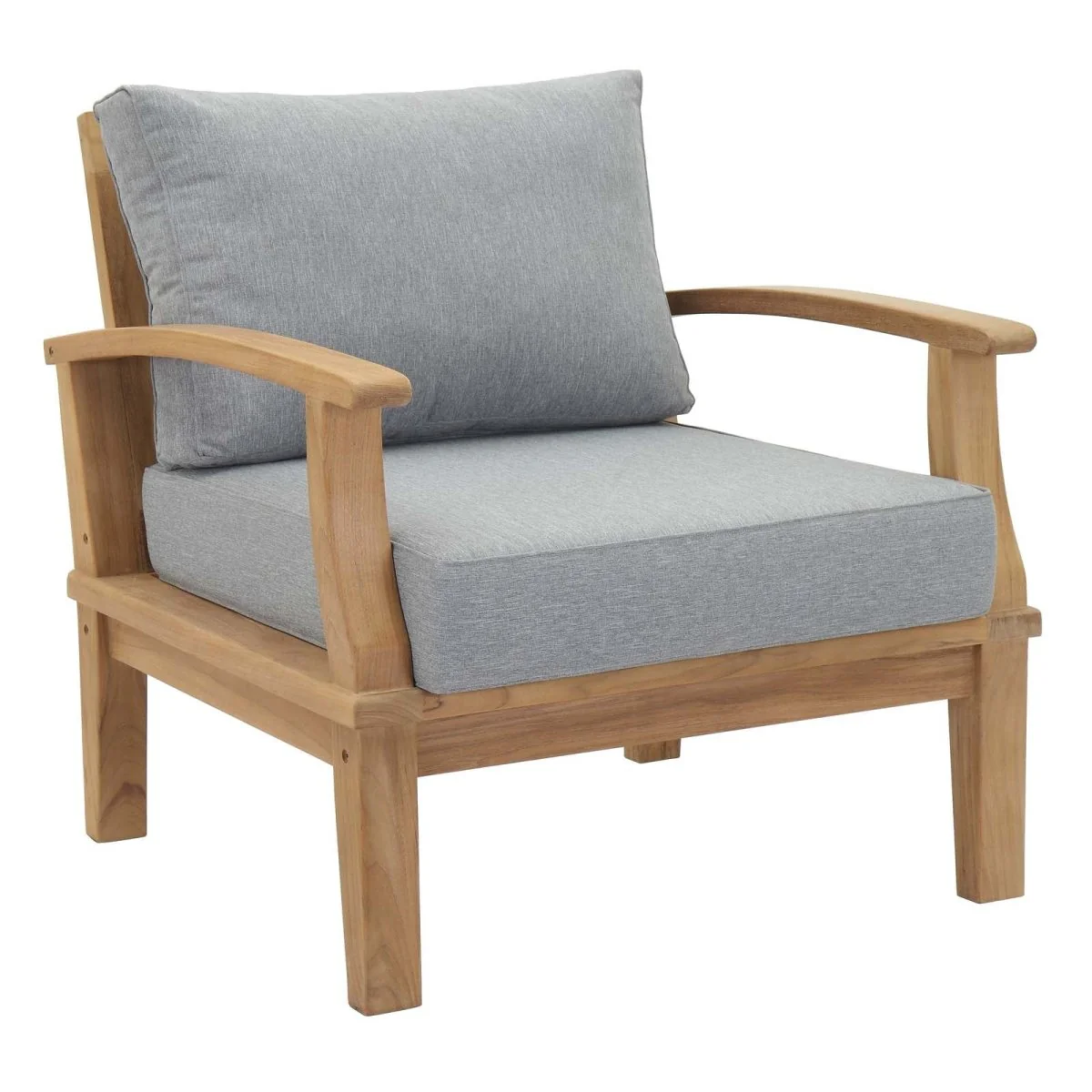 Natural Teak Outdoor Patio Armchair, Classic Teak Build with Weather-Resistant Finish - Image 8