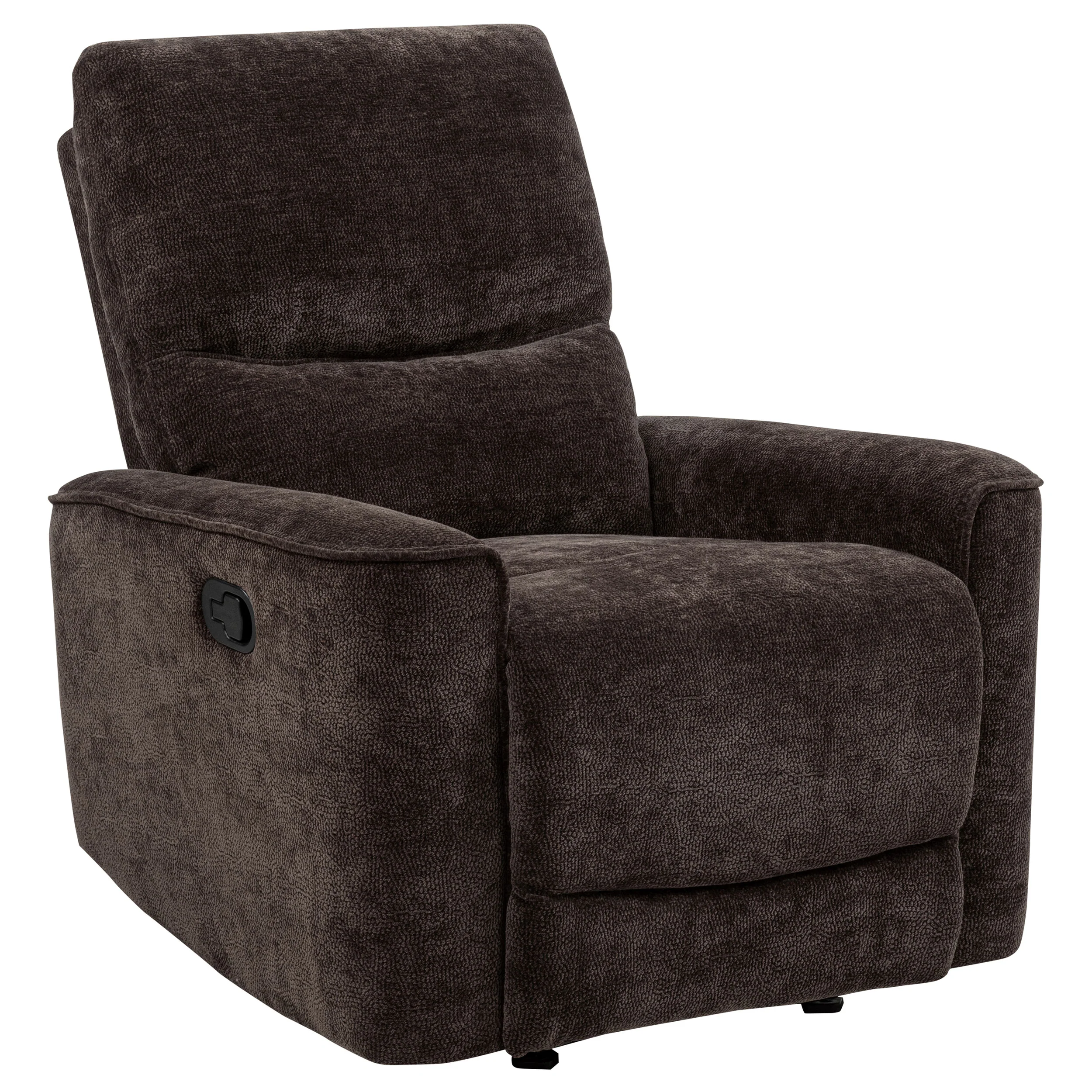 Navarro Chenille Upholstered Glider Recliner Dark Brown - Image 4
