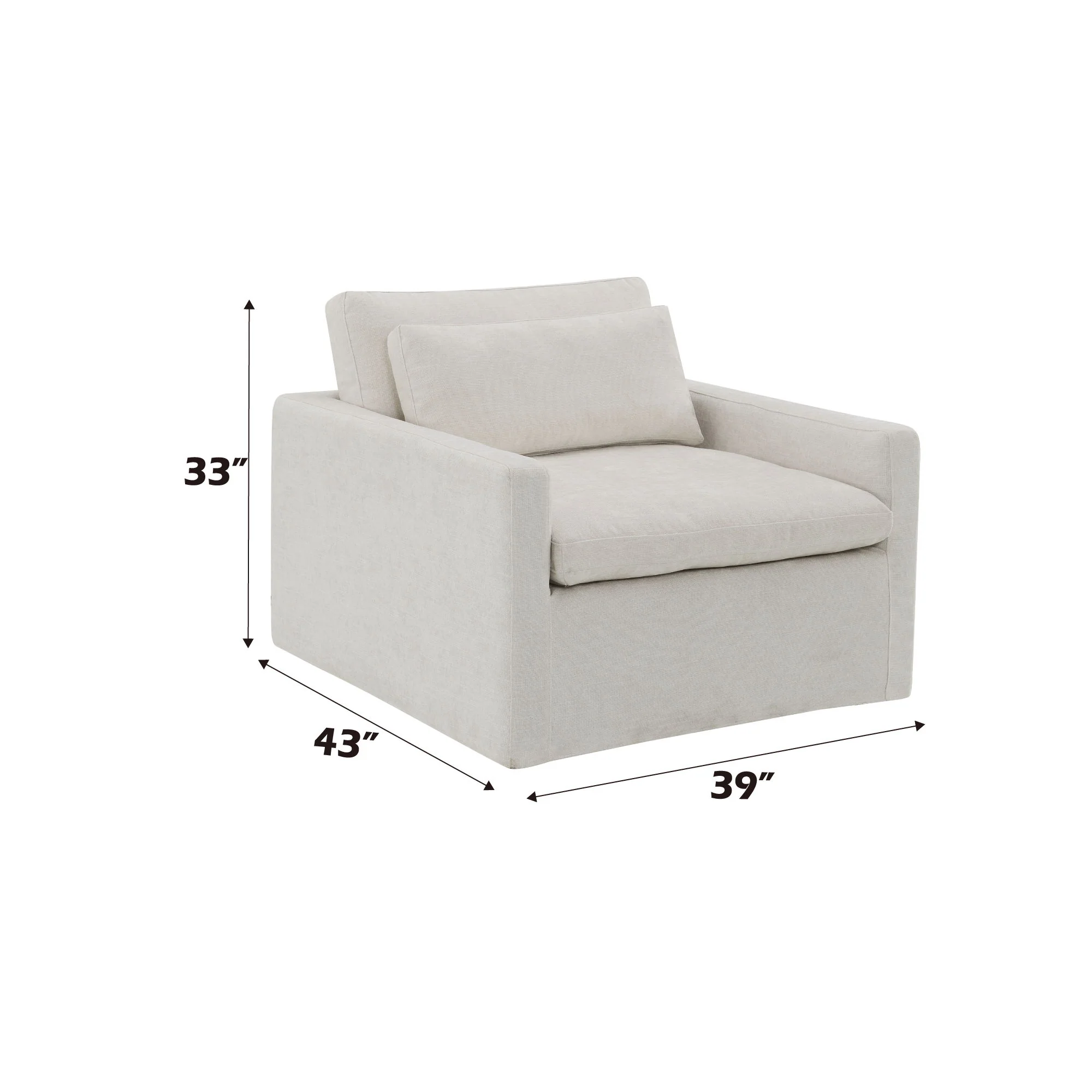 Naveen - Swivel Chair With 1 Toss Pillow - Image 3