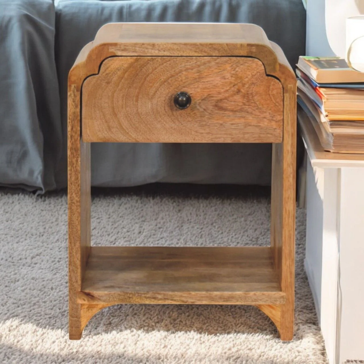 Newton - Nightstand With A Drawer And Open Shelf - Image 3