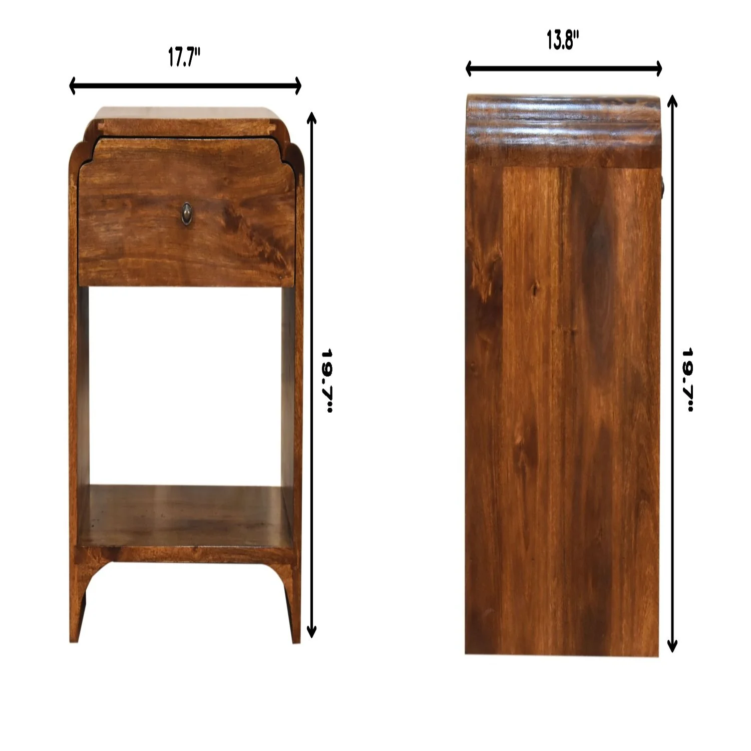 Newton - Nightstand With A Drawer And Open Shelf - Image 7