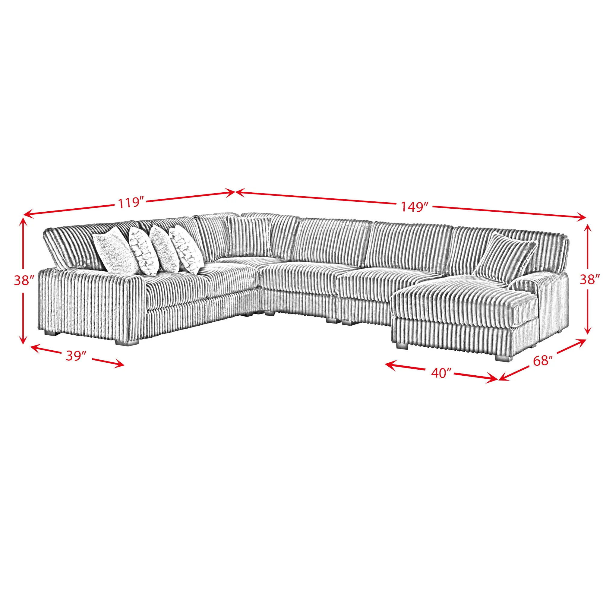 Nightfall - Sectional Set With 1 Pillow - Image 5
