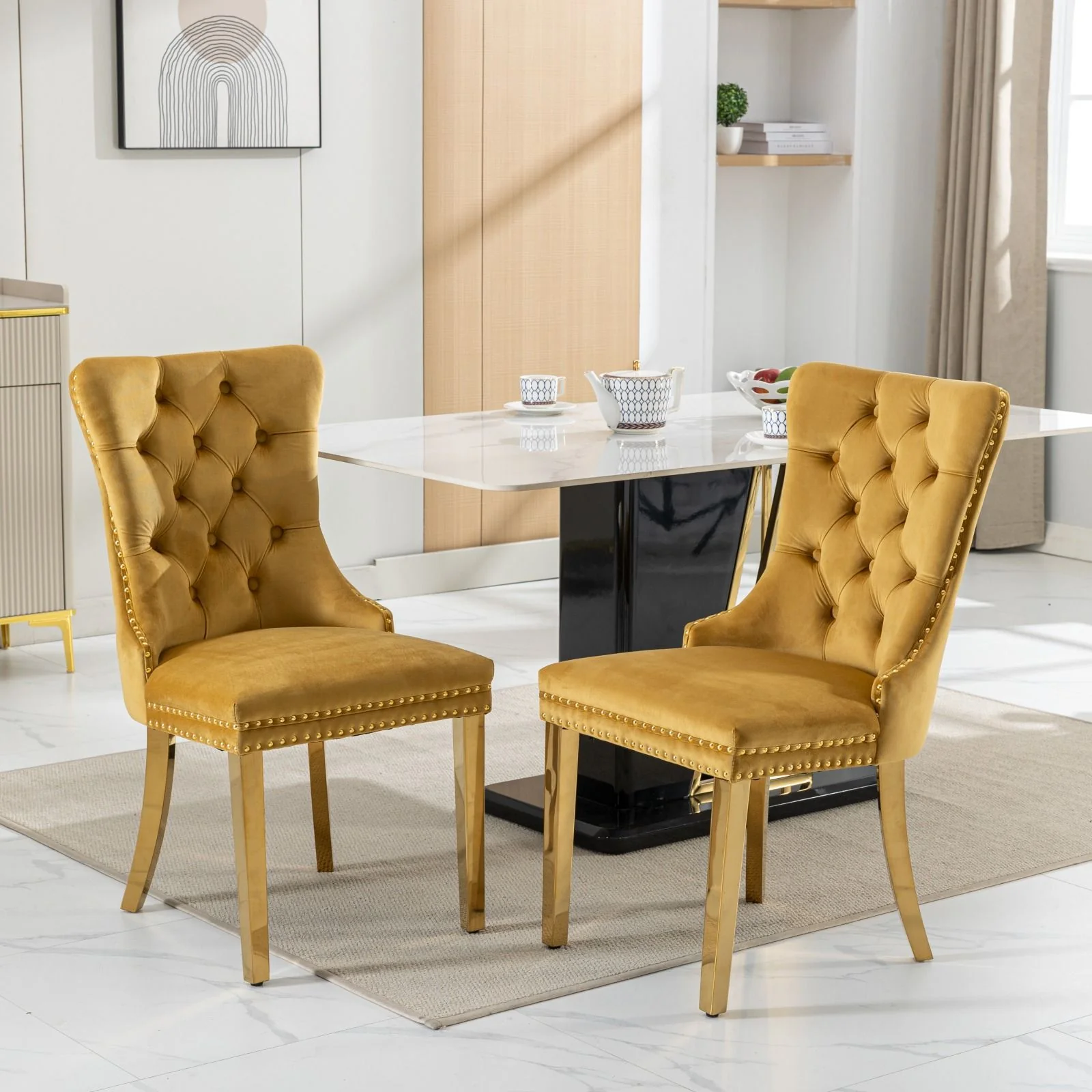 Nikki - Modern, High-End Tufted Dining Chair (Set of 2) - Image 4