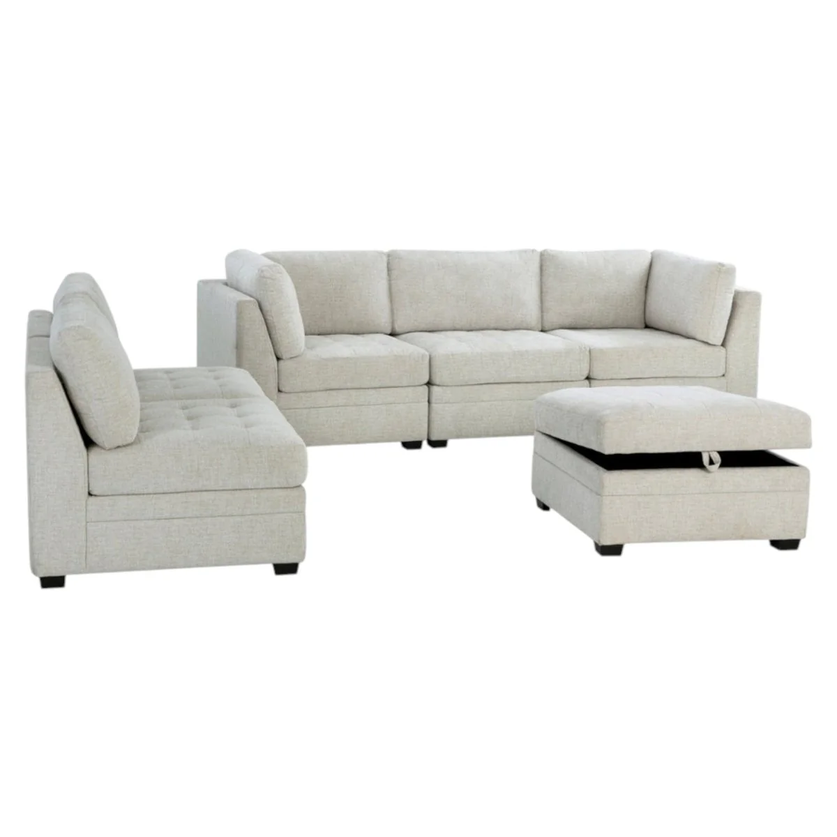 Nixon Fabric 6 Piece Modular Sectional Set - Image 8