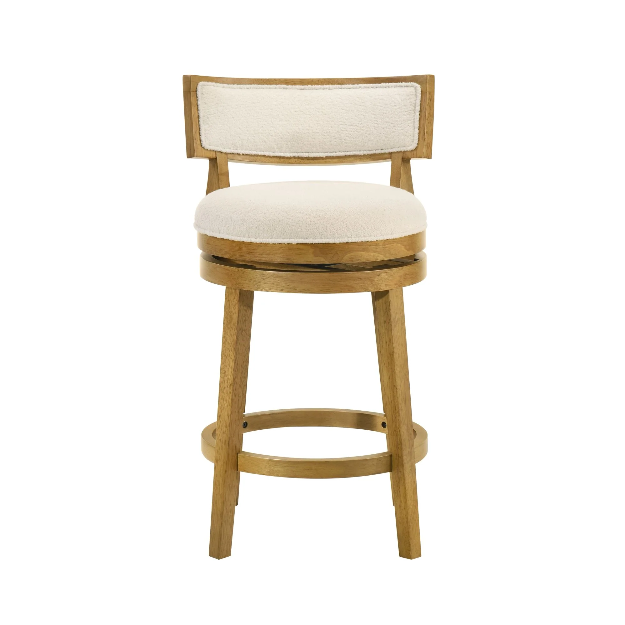 Noely - Modern Farmhouse Swivel Wood Counter Height Kitchen Bar Stool - Image 12