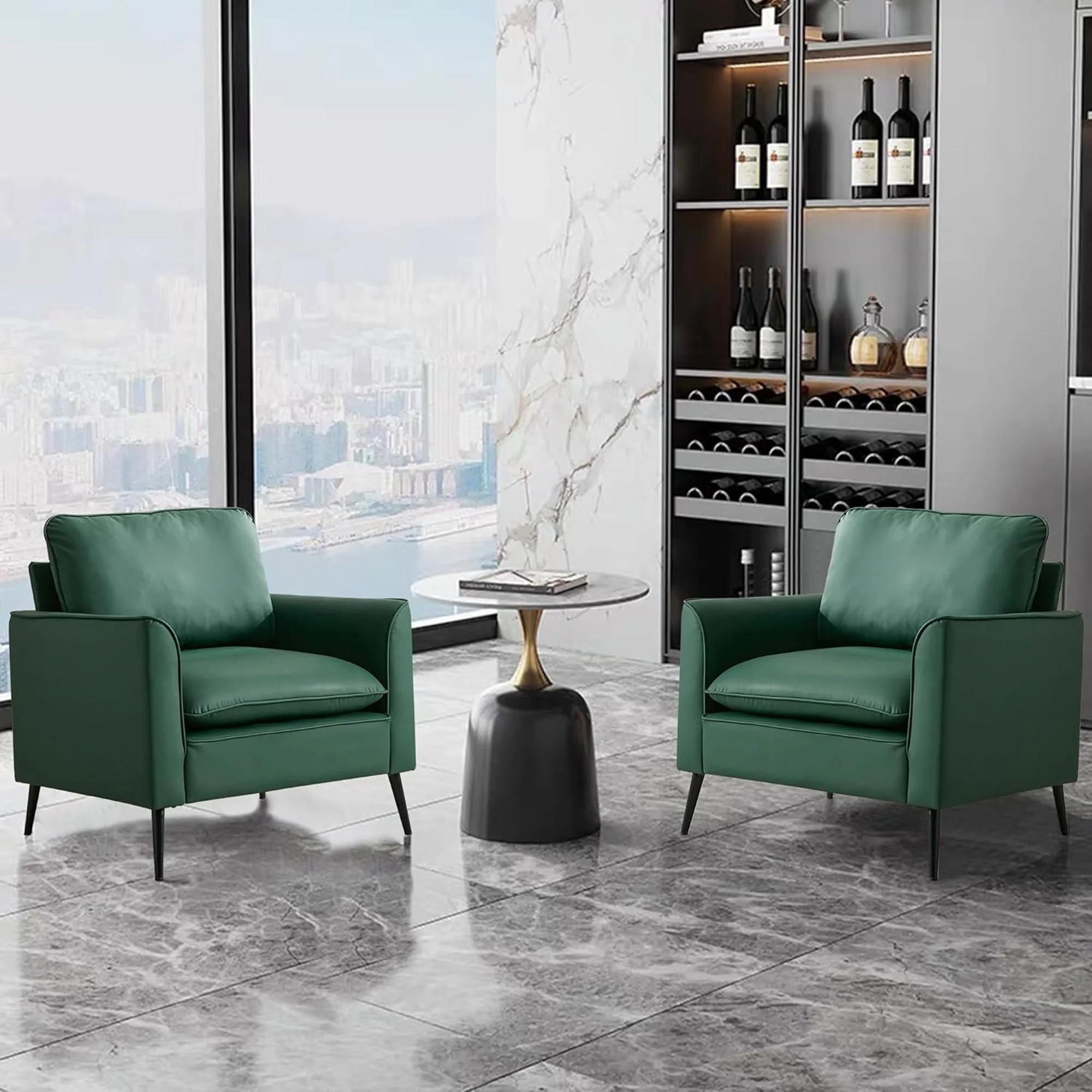 Nordic Retro Light Luxury Upholstered Sofa Chair - Image 15