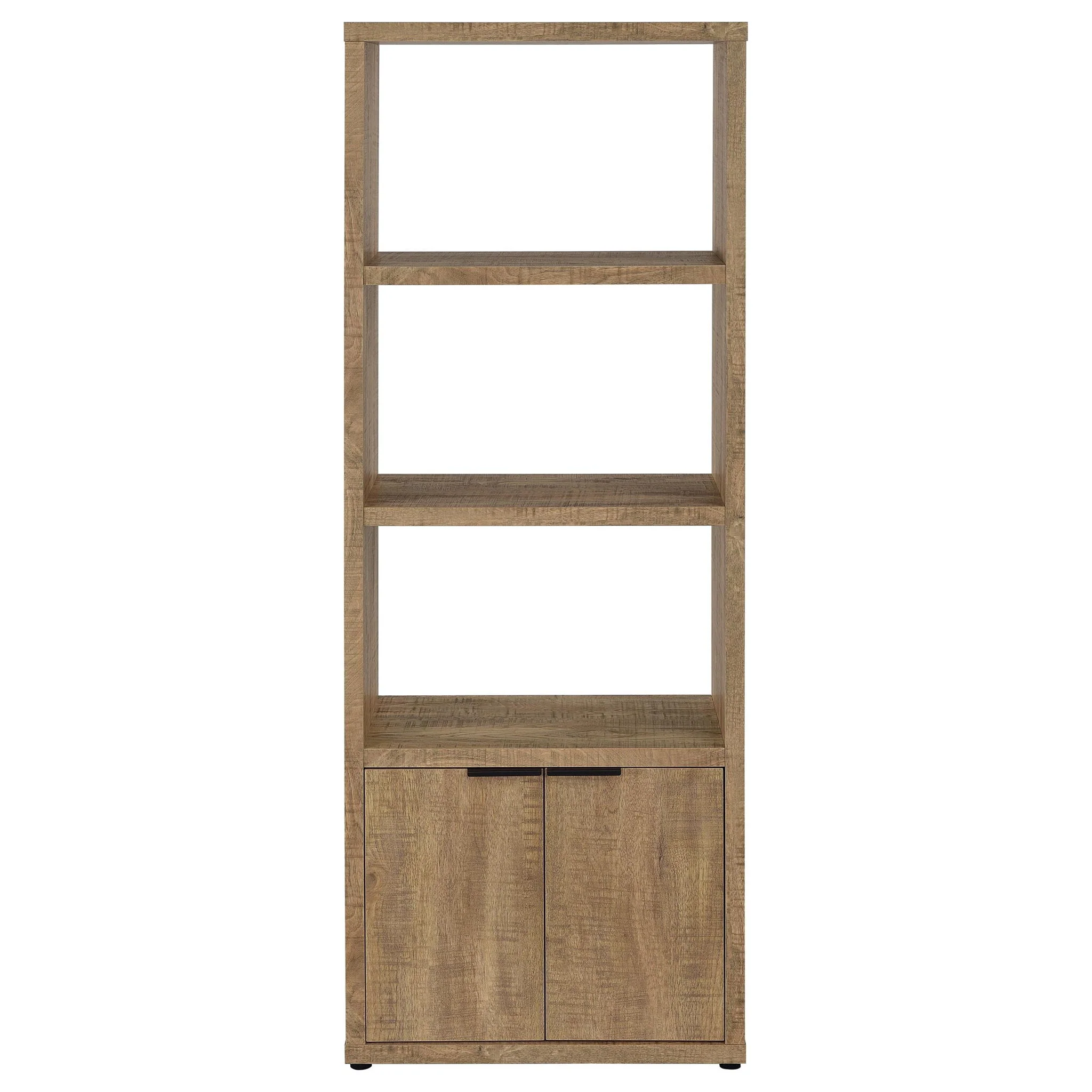 Noriega - 3 Shelf Media Tower With Open Shelves And Hidden Cabinet Storage - Mango Color - Image 3