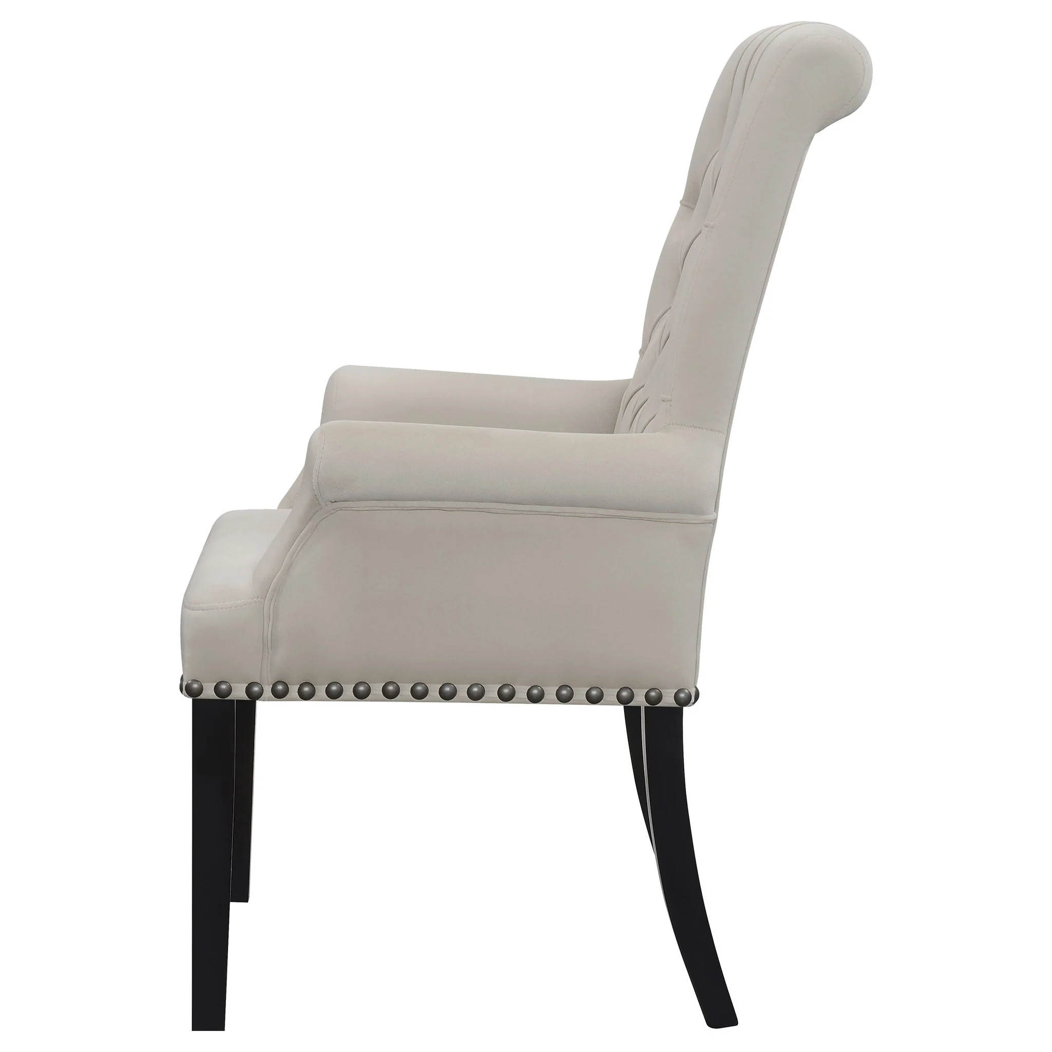 Norwich - Dining Arm Chair With Button Tufting And Rolled Top - Image 10