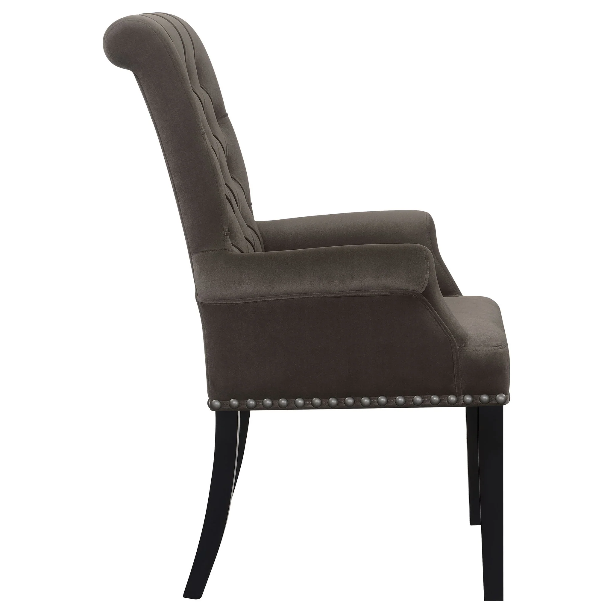 Norwich - Dining Arm Chair With Button Tufting And Rolled Top - Image 3