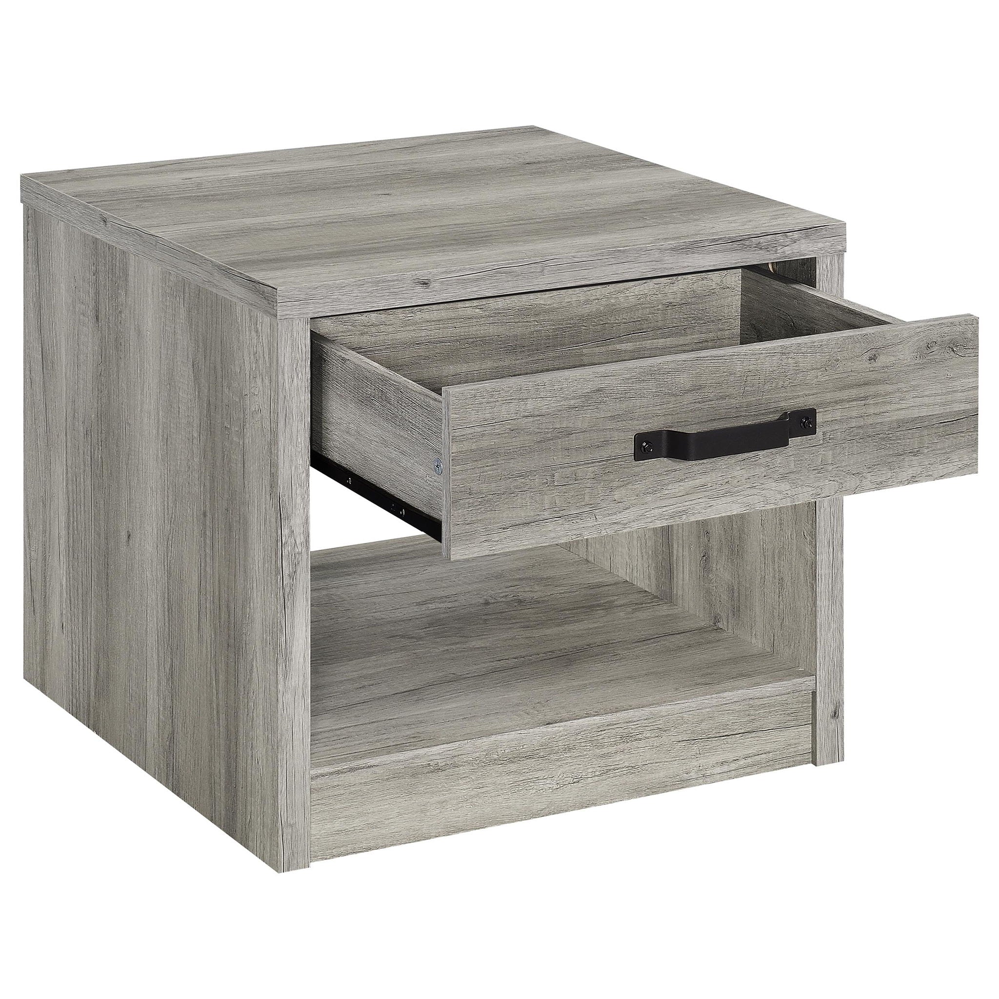 Nuberg - 1 Drawer Table - Gray - Image 3