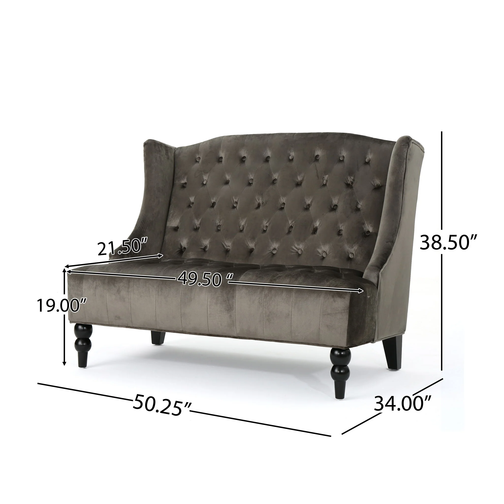 Nurturing - Upholstered Loveseat With Wing Back And Diamond Tufting - Image 24