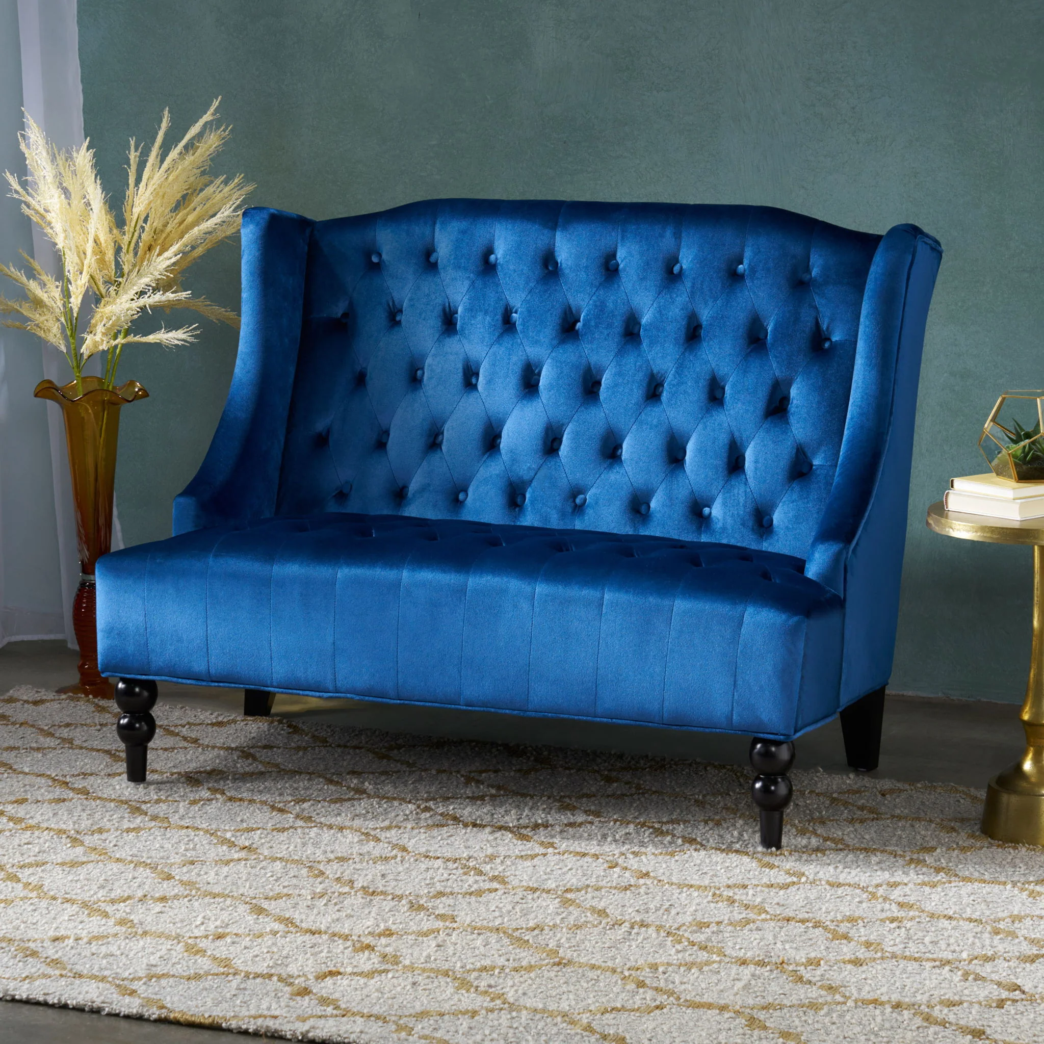 Nurturing - Upholstered Loveseat With Wing Back And Diamond Tufting - Image 29