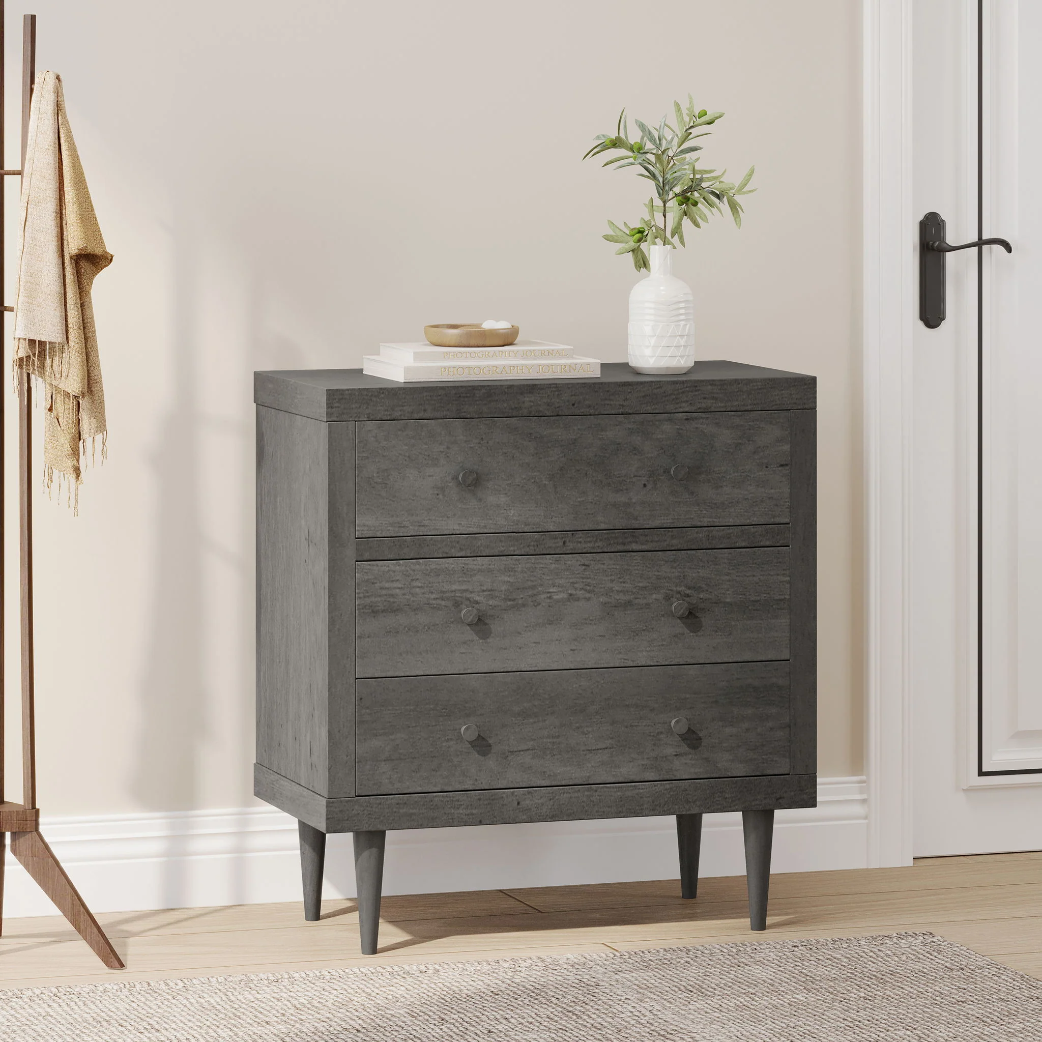 Nystrom - Mid Century Modern 3 Drawer Chest - Image 2