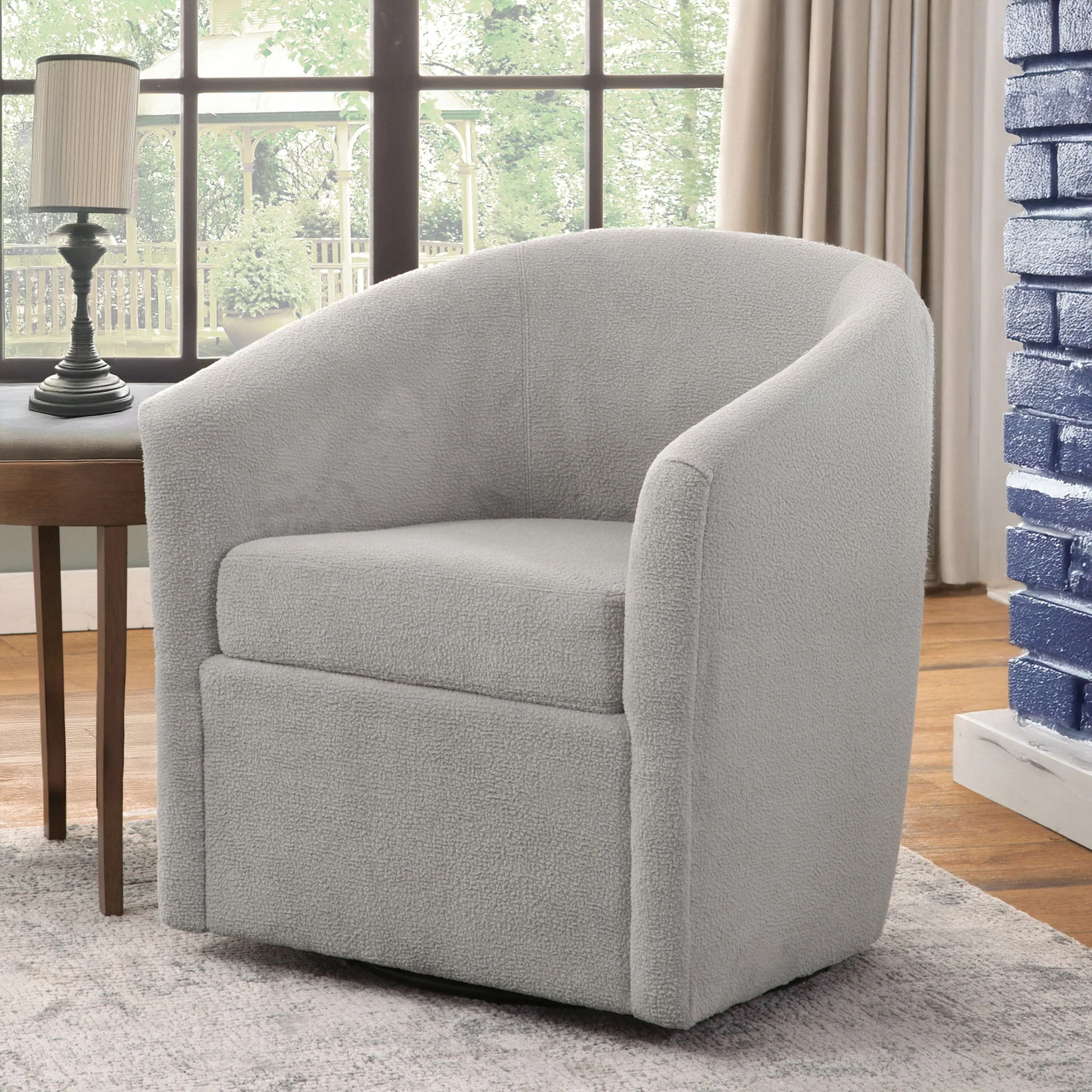 Oaklynn - Barrel Style Swivel Accent Chair - Image 14