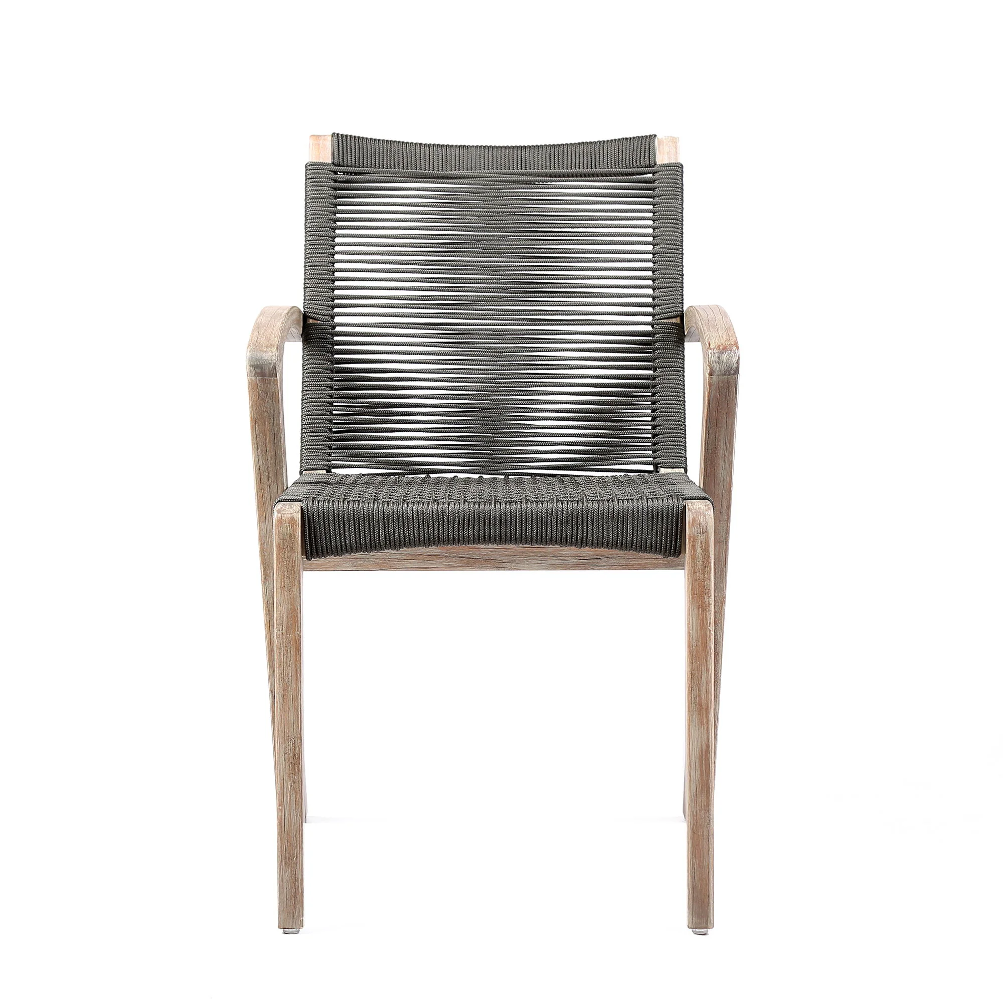 Oasis And Brielle - Outdoor 5 Piece Light Eucalyptus And Concrete Dining Set - Image 4