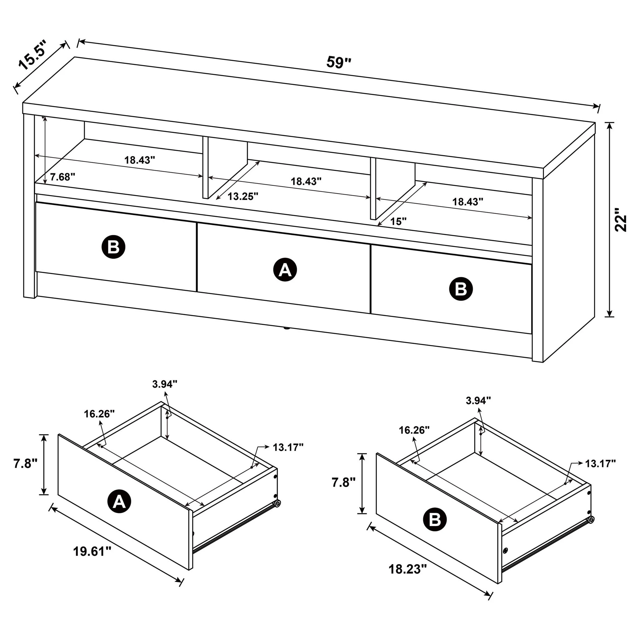 O'Brien - TV Stand Media Console - Image 12