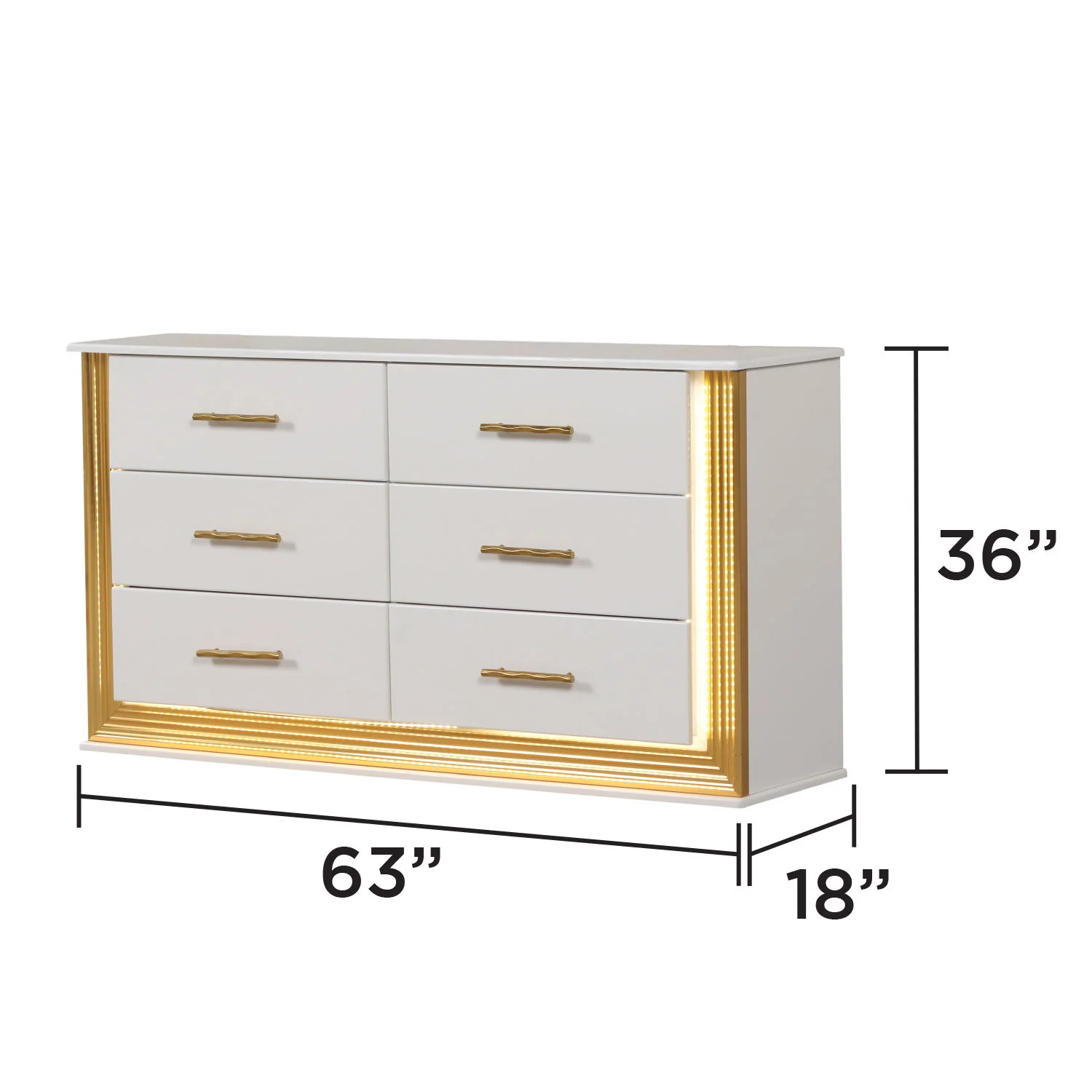 Obsession - 6 Drawer Dresser - White - Image 6