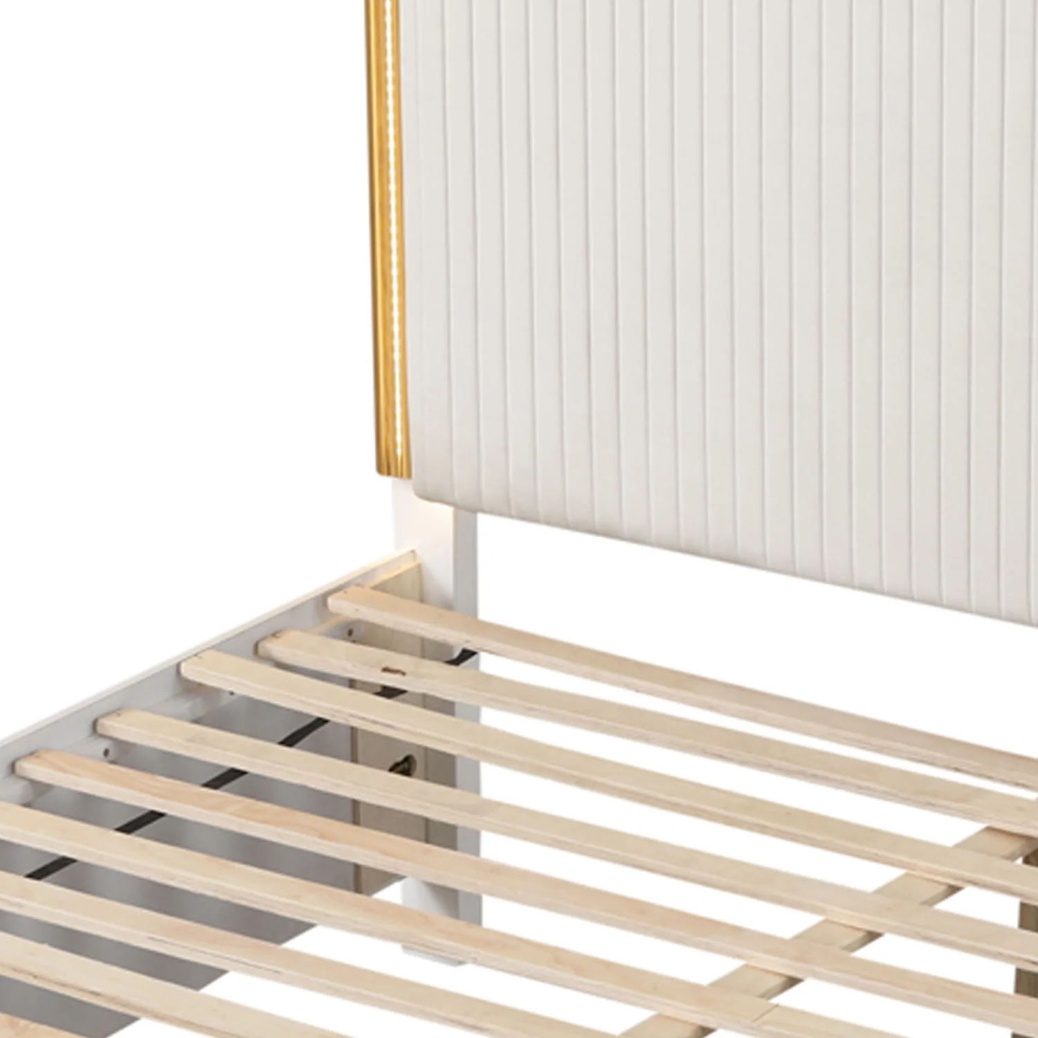 Obsession - Queen Size Bed With LED Headboard And Footboard Storage Drawer - White - Image 3