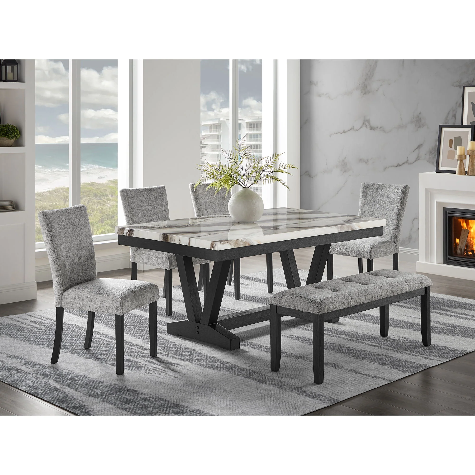 Oceanic - Dining Bench - Gray - Image 6