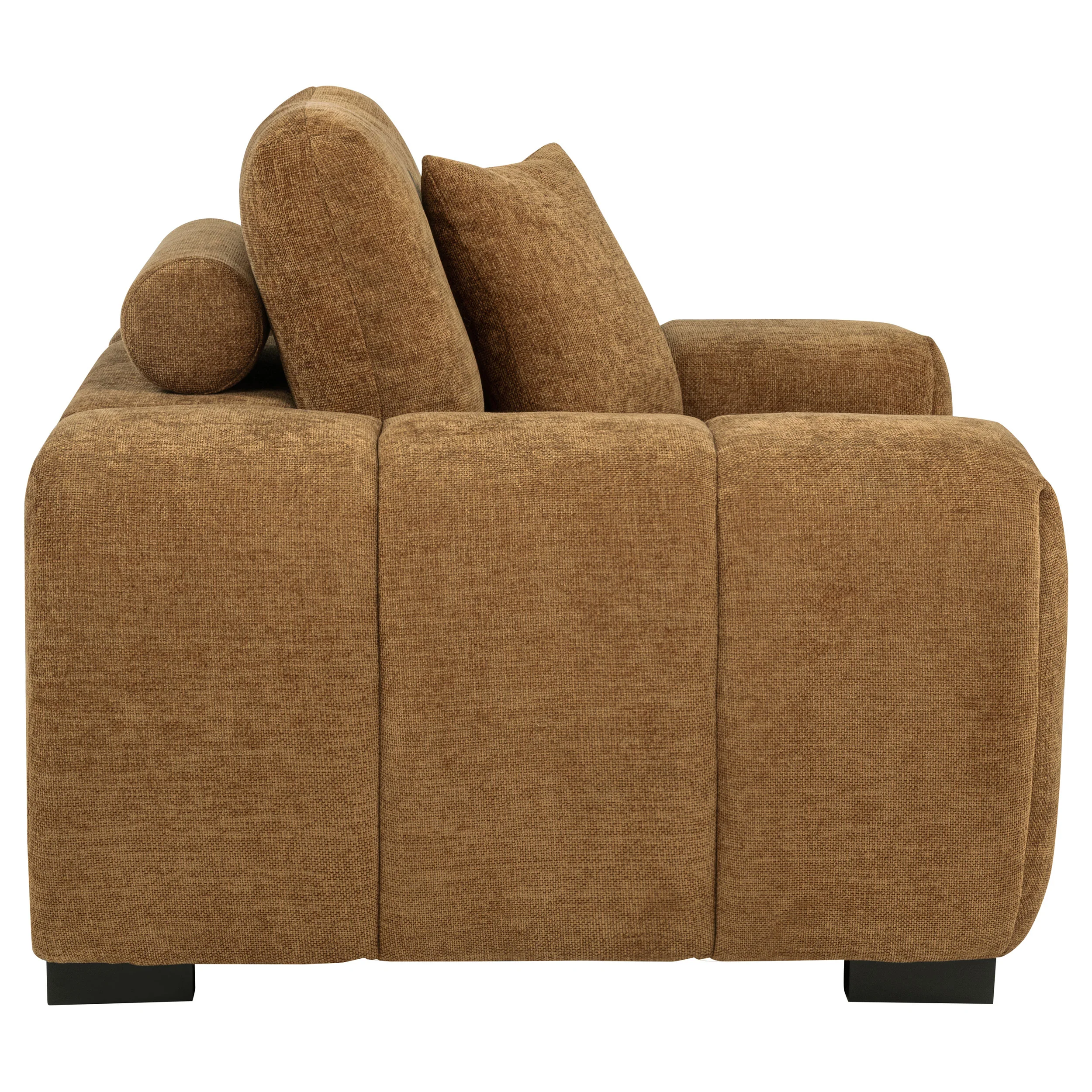 Octavia Upholstered Track Arm Accent Chair in Amber - Image 8