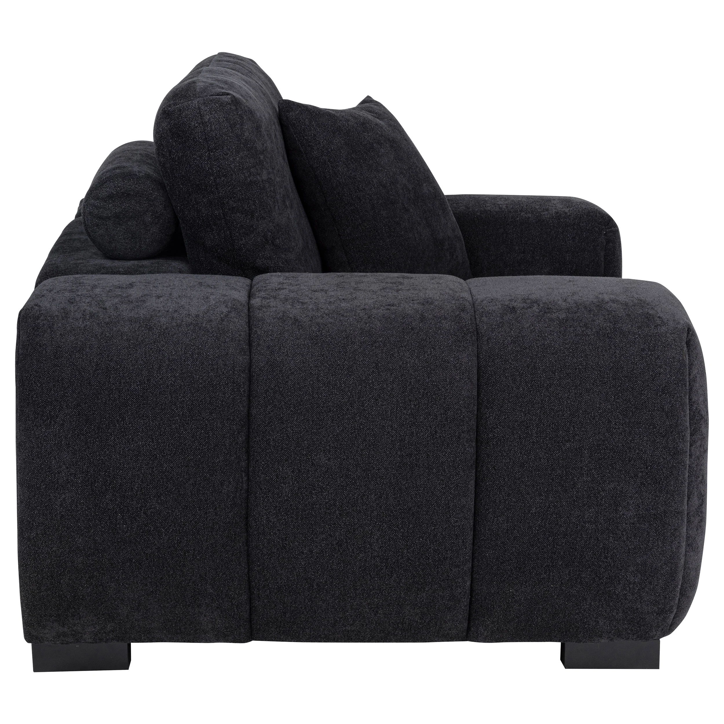 Octavia Upholstered Track Arm Accent Chair, Black - Image 8