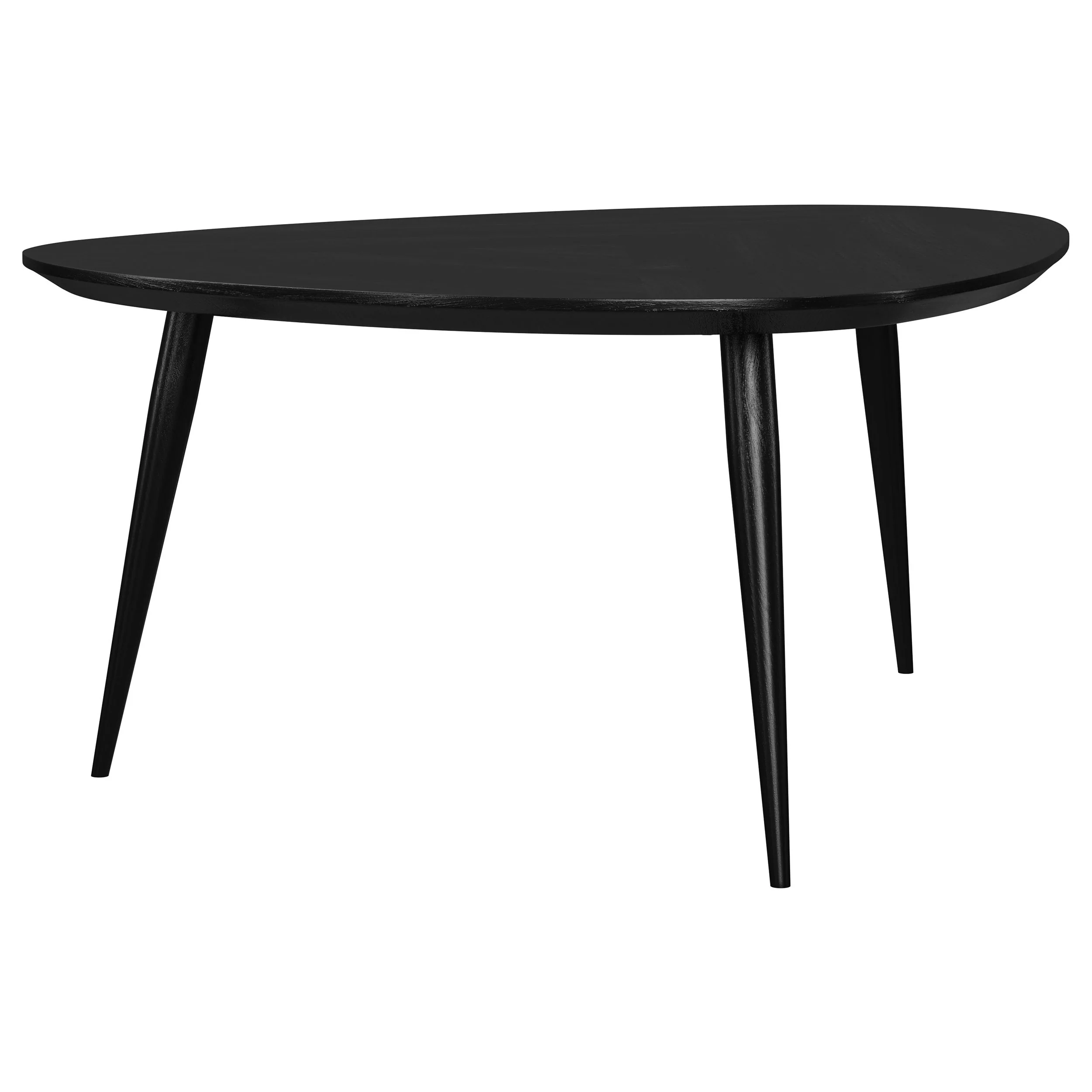 Odessa Triangular Solid Wood Coffee Table Black - Image 7