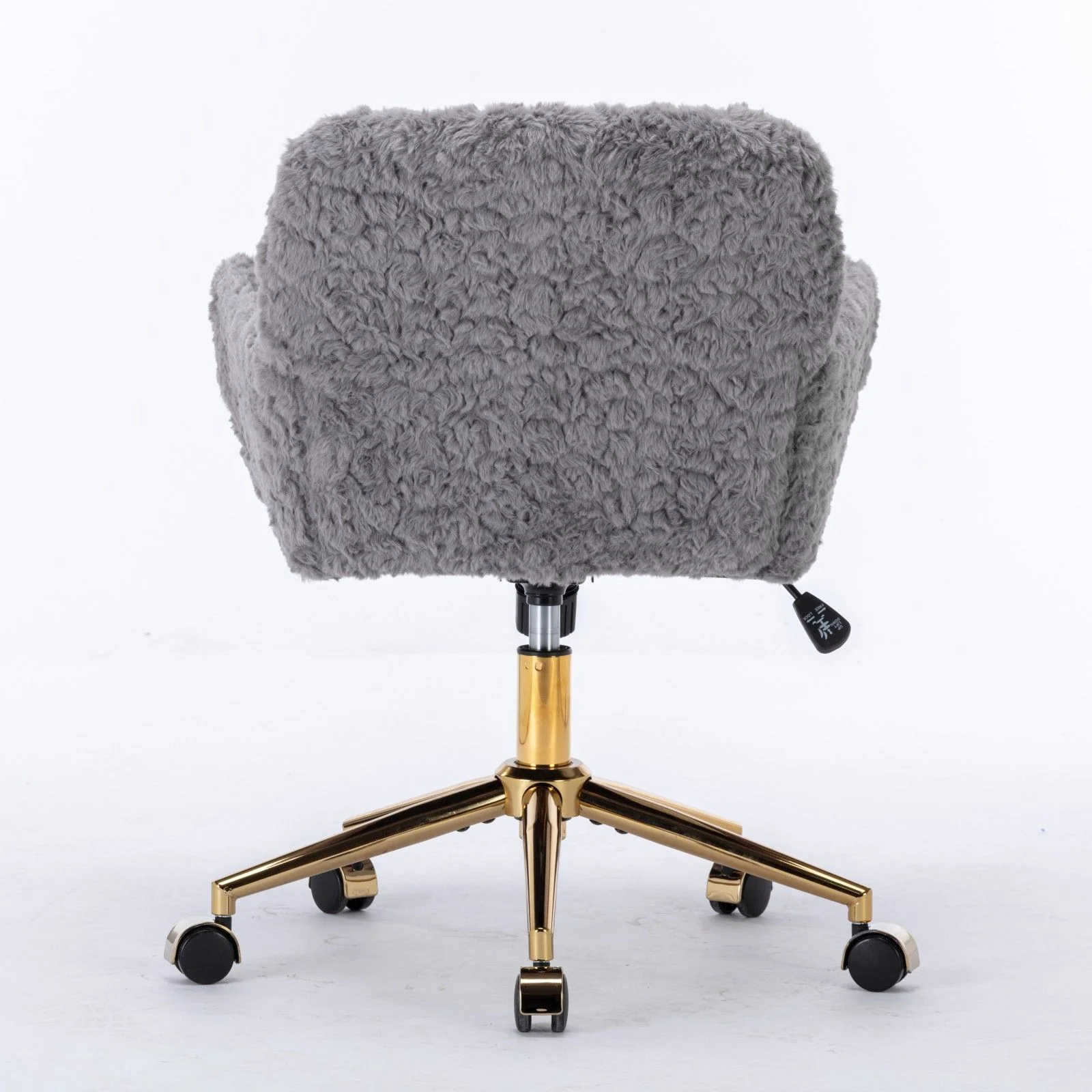 Office Chair, Artificial Rabbit Hair Home Office Chair With Metal Base, Adjustable Desk Chair Swivel Office Chair, Vanity Chair - Image 24