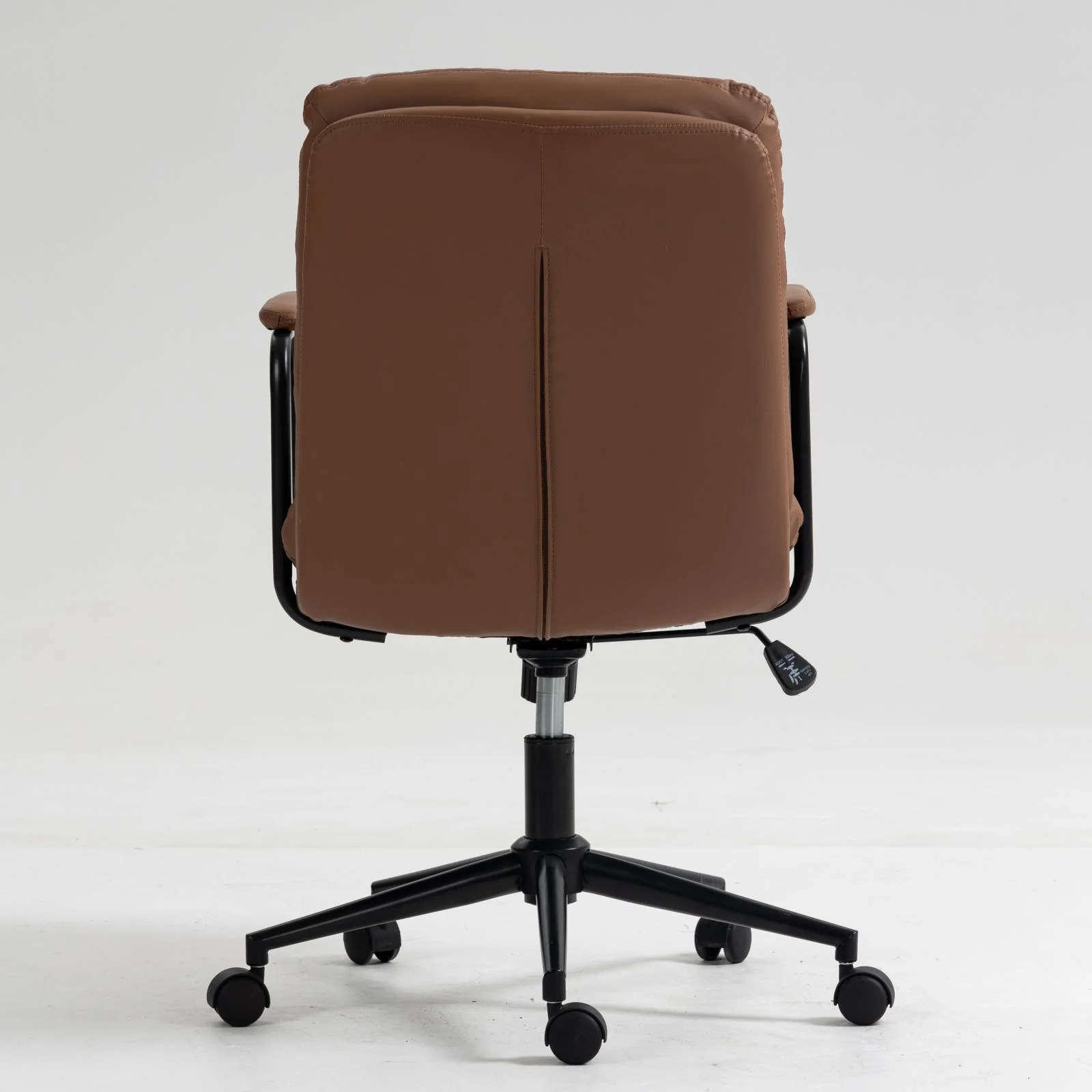 Office Chair, Mid Back Home Office Desk Task Chair With Wheels And Arms Ergonomic Computer Rolling Swivel Chair With Padded Armrest - Image 5