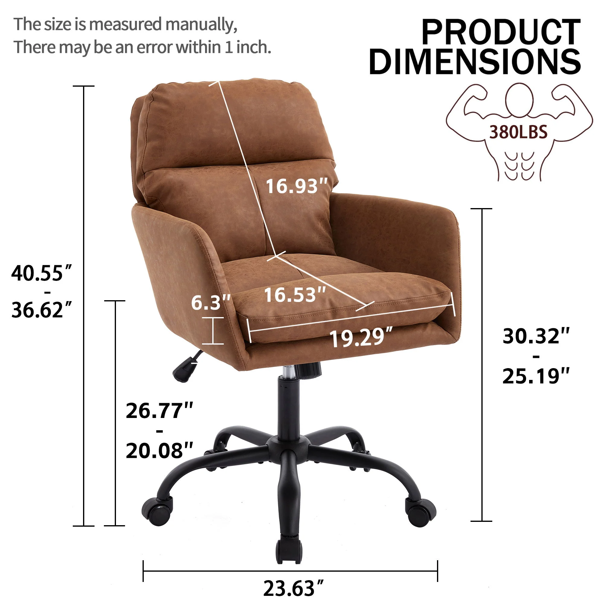 Office Chair With Adjustable Height, Ergonomic Design - Image 34