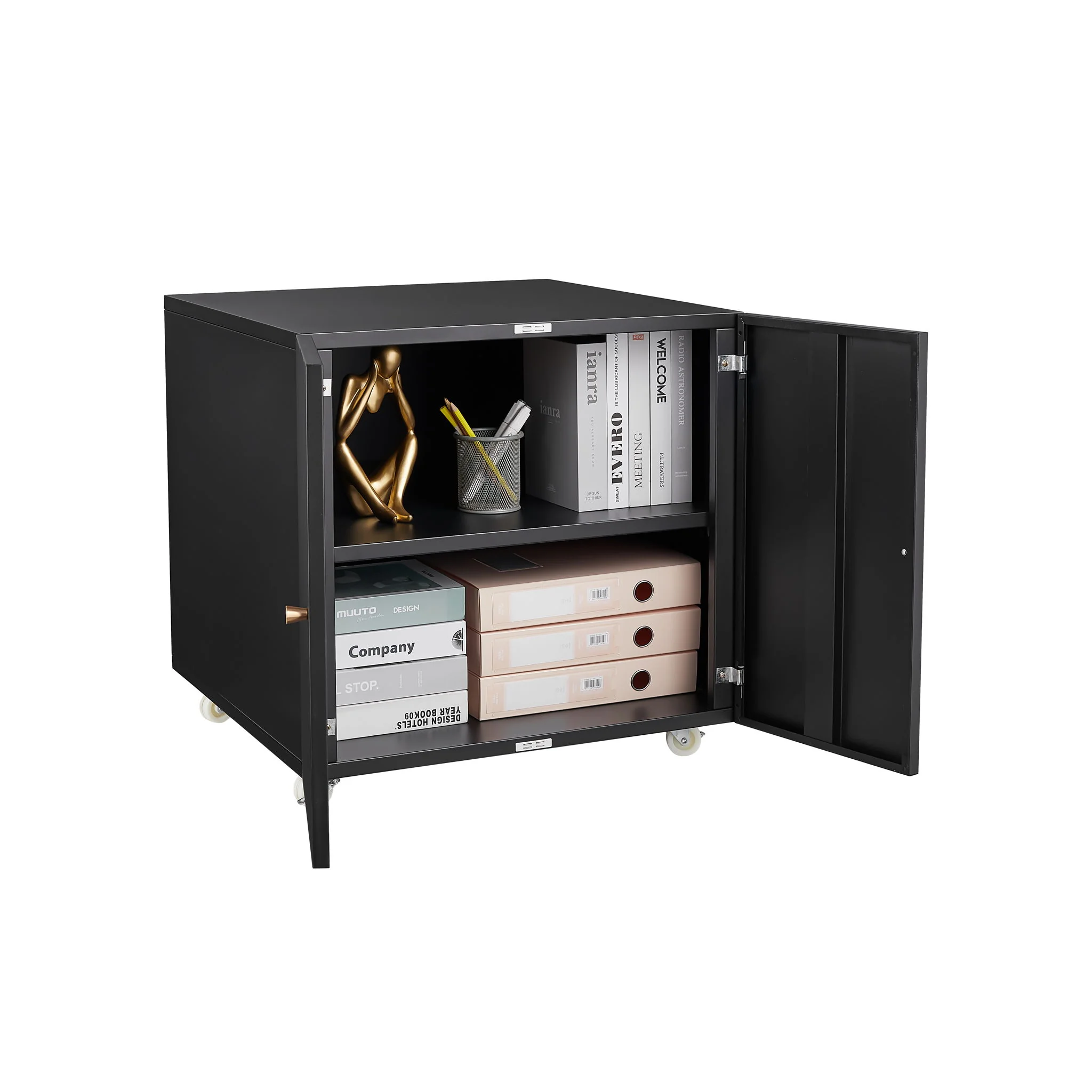 Office Furniture Copier Cabinet 2 Door Steel Copier Stand Mobile Pedestal File Printer Stand - Image 31