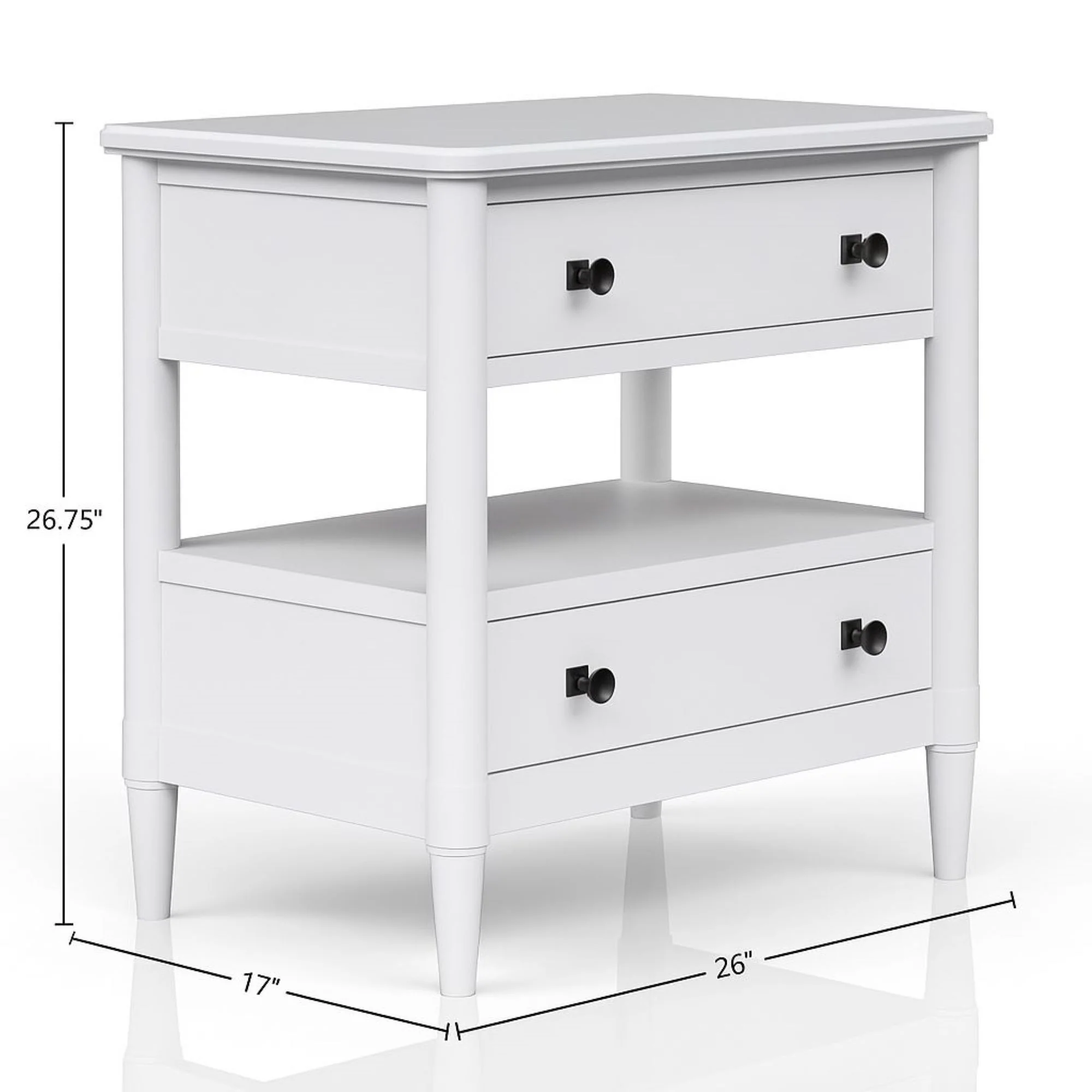 Open Nightstand With 2 Drawers - Image 10