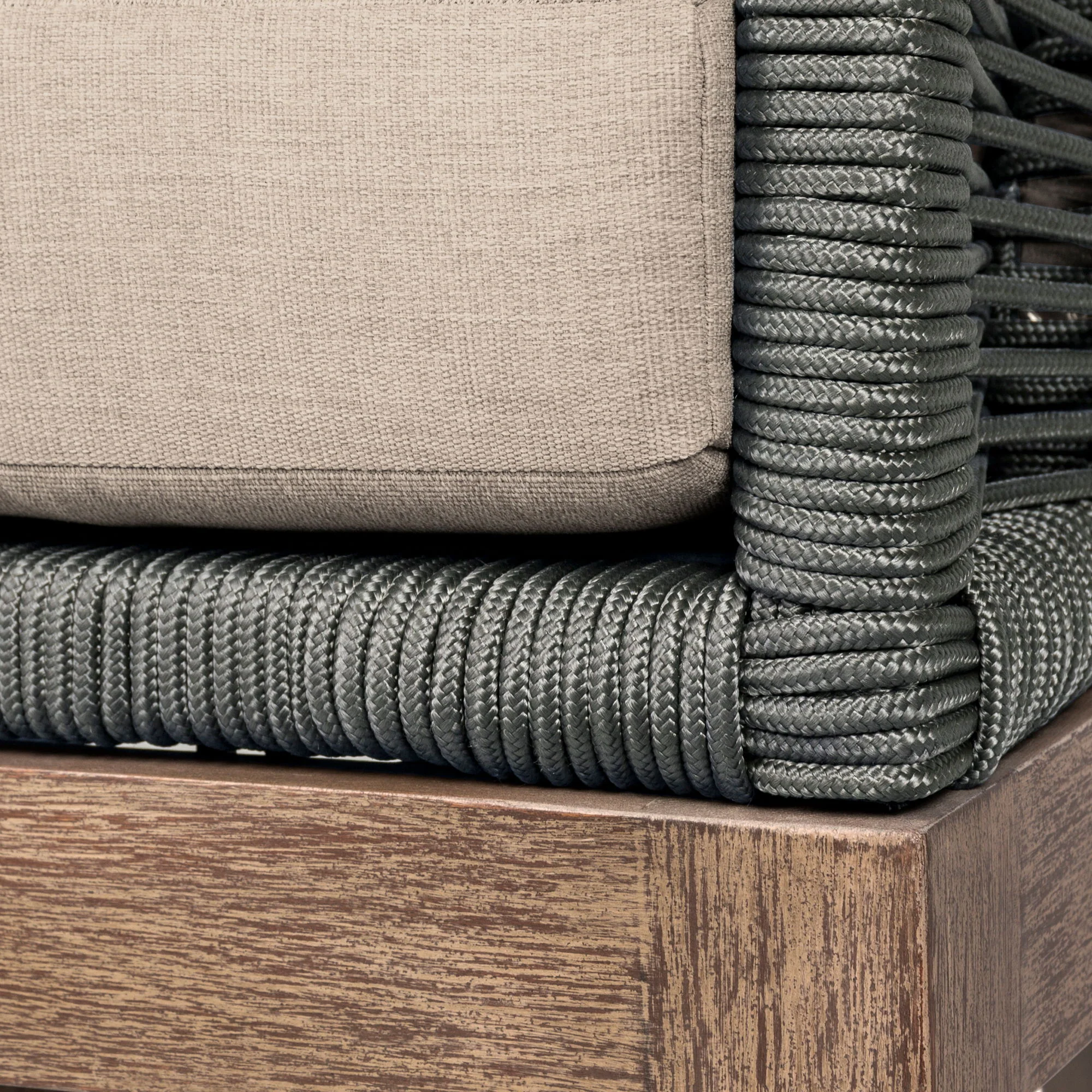 Orbit - Outdoor Patio Chair - Weathered Eucalyptus / Taupe - Image 4