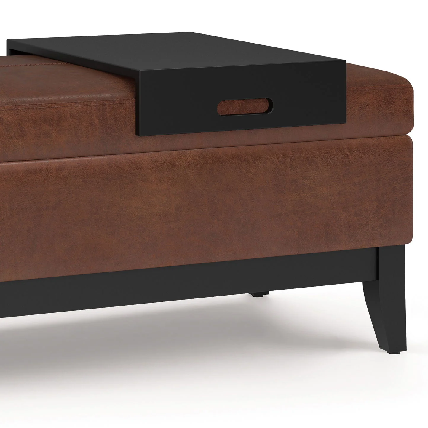 Oregon - Contemporary Storage Ottoman Bench With Tray - Image 17