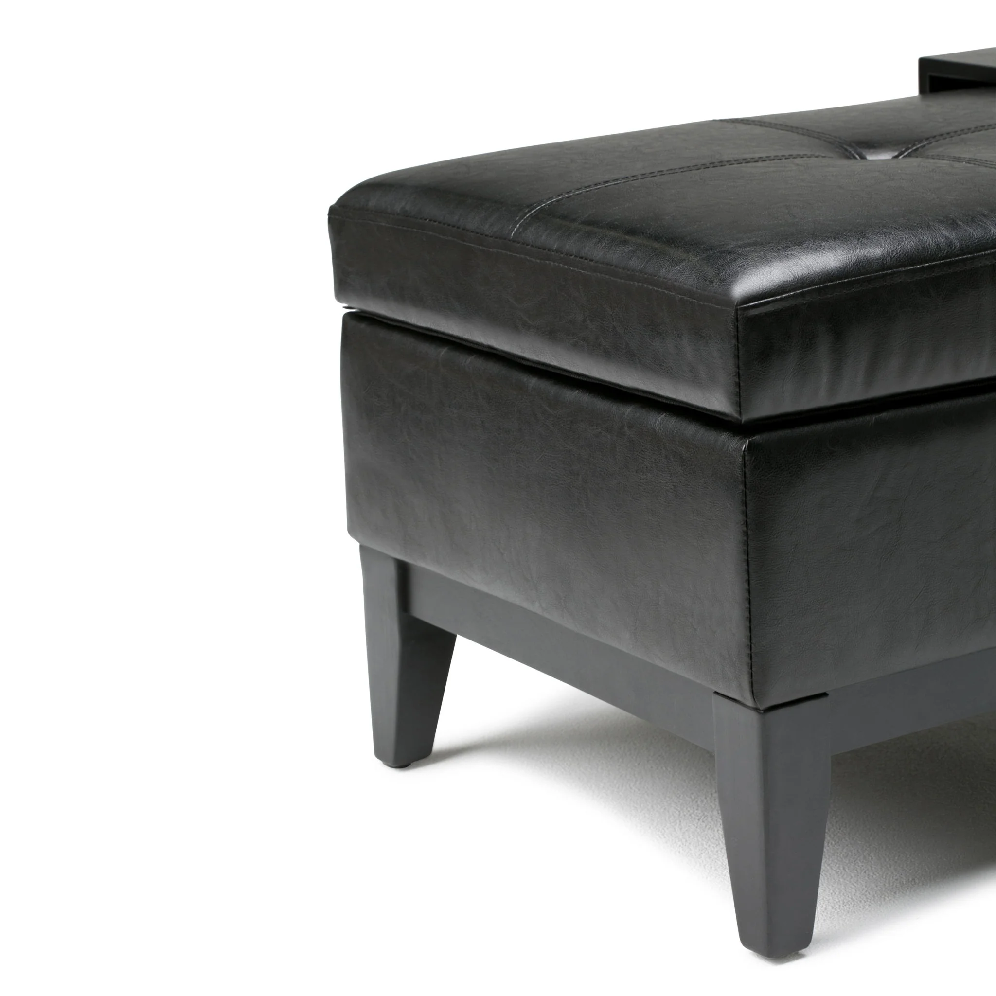Oregon - Contemporary Storage Ottoman Bench With Tray - Image 25
