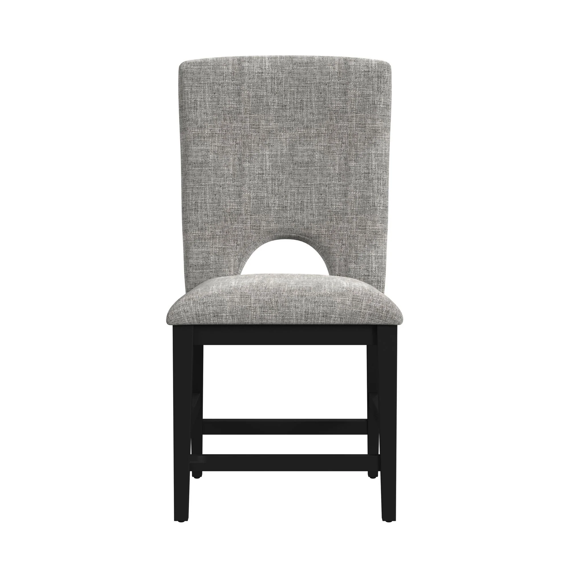 Oregon - Fabric Counter Side Chair (Set of 2) - Gray / Black - Image 4