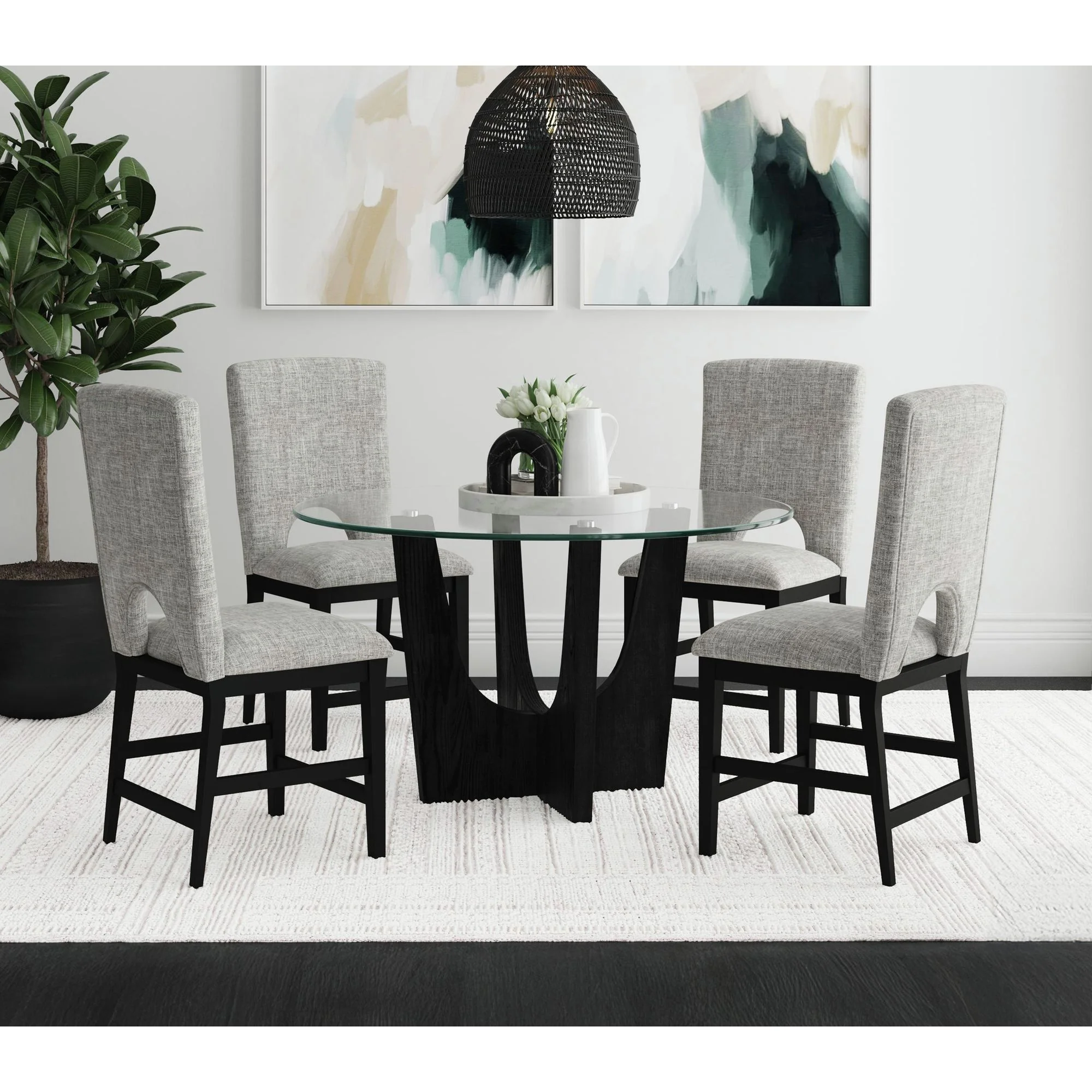 Oregon - Round Table With Glass Top - Image 5