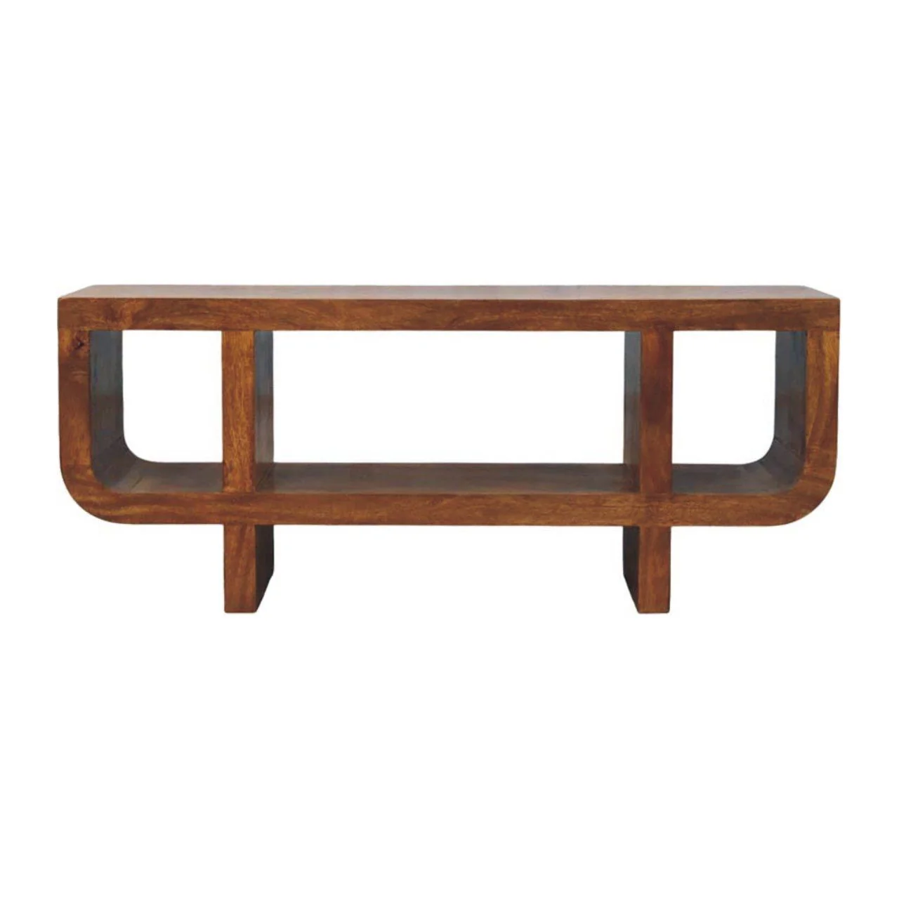 Orion - Curved Media Unit - Brown - Image 4