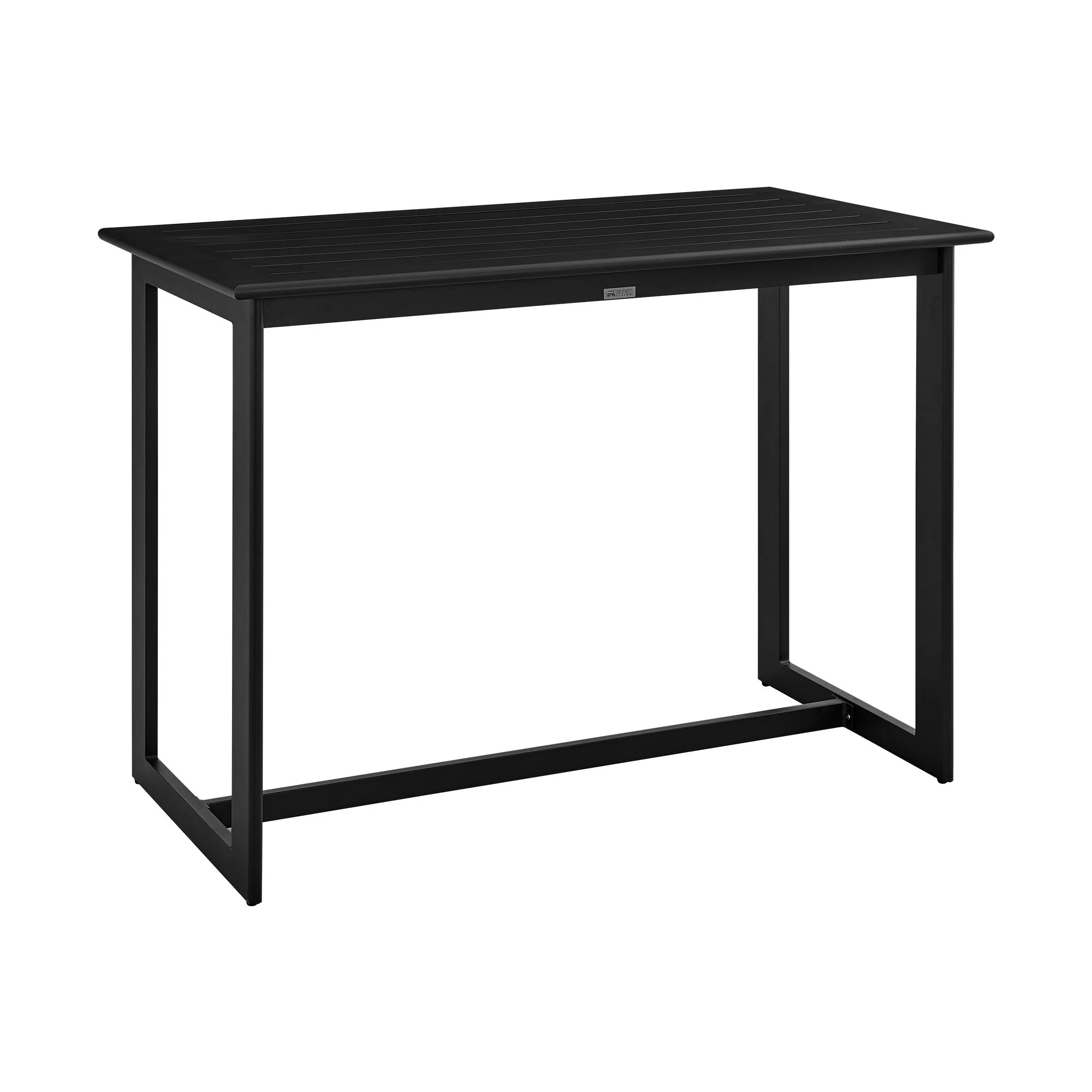 Orlando - Outdoor Patio 5-Piece Bar Table Set In Aluminum With Gray Cushions - Image 9