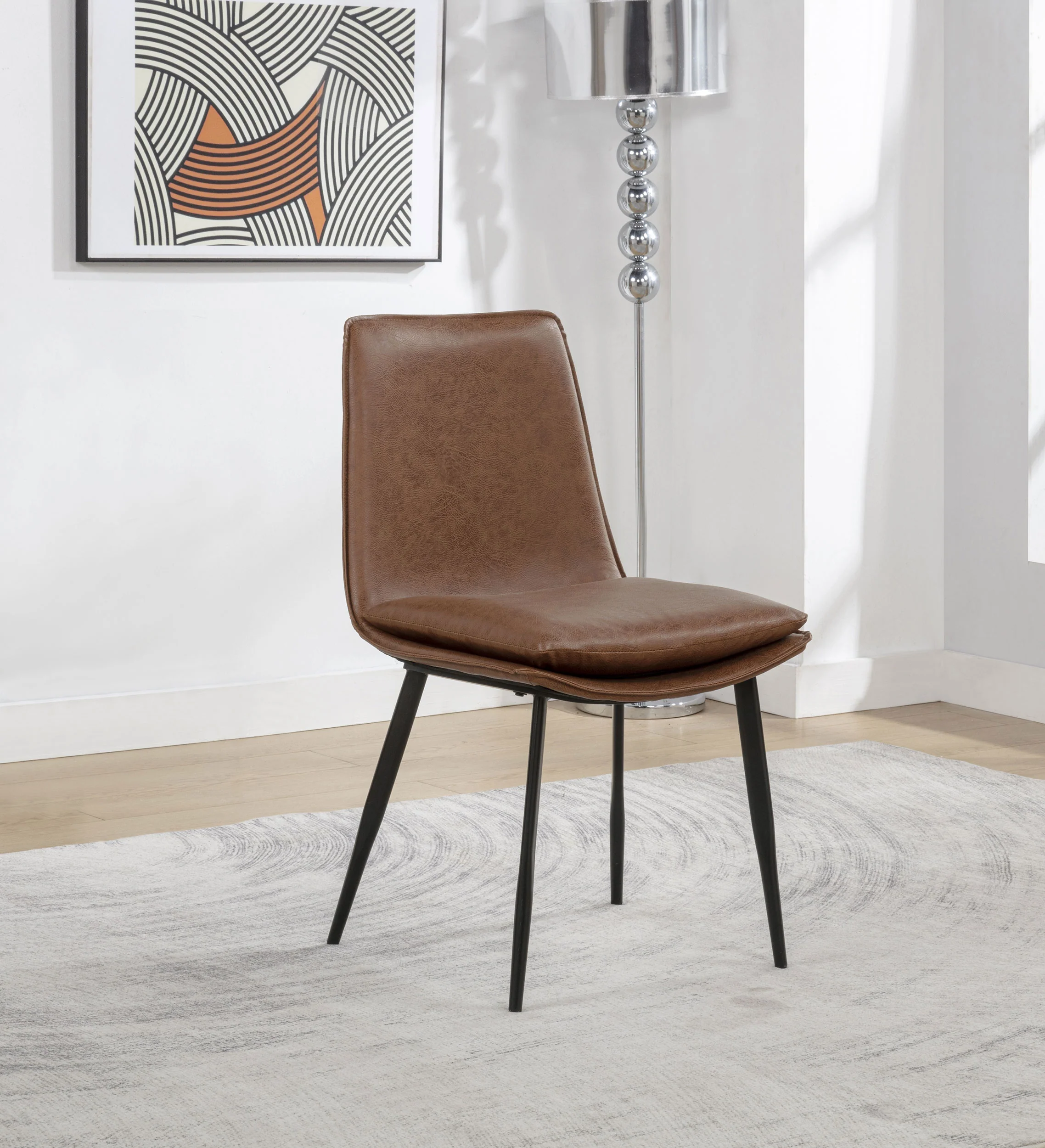 Ortega Upholstered Dining Side Chair Coffee (Set of 2) - Image 5