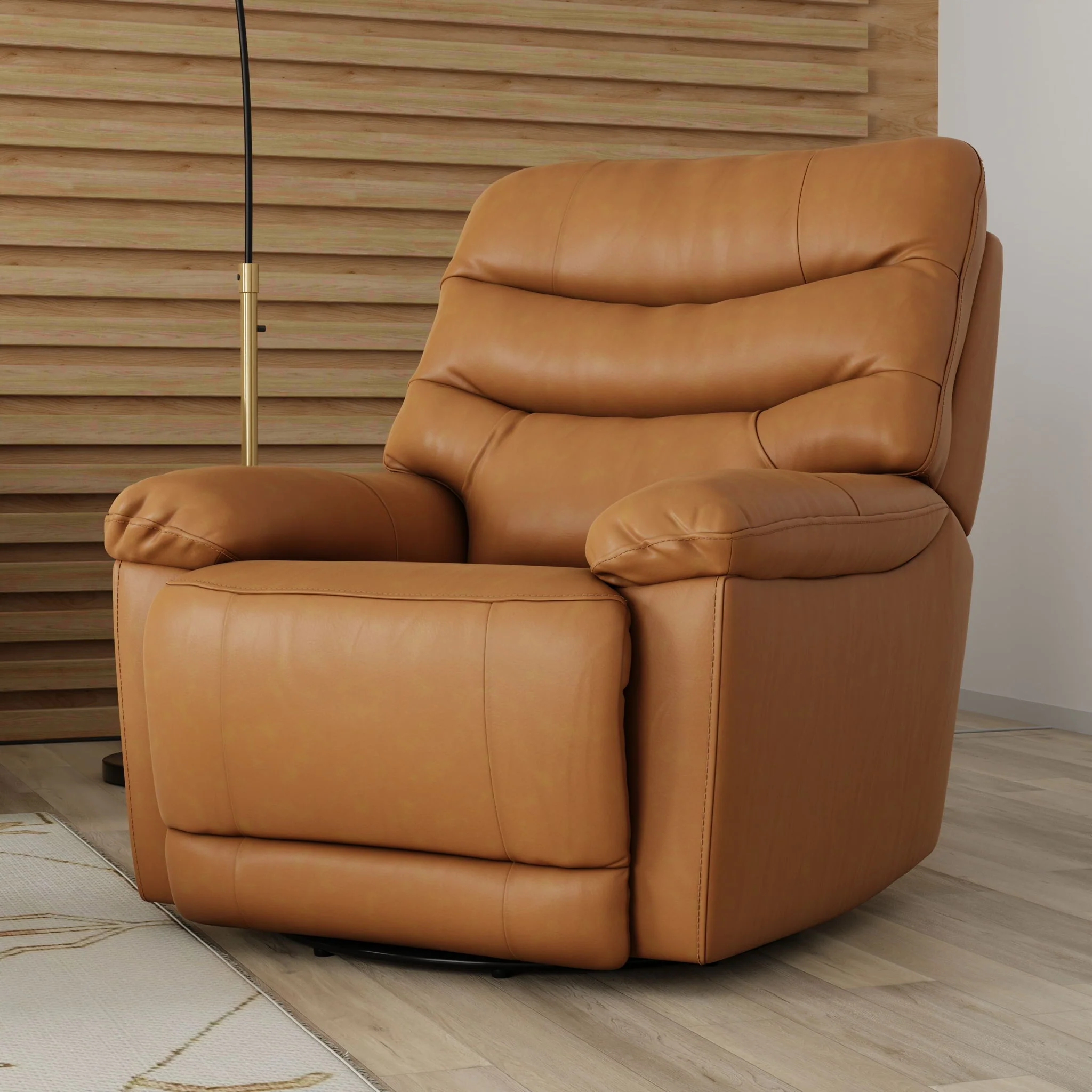 Oslo Antelope - Swivel Glider Recliner With Manual Footrest - Image 13