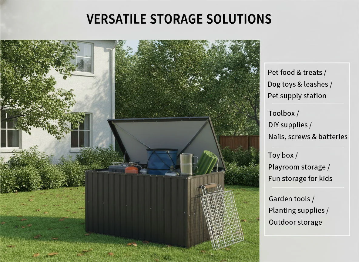 Out Door Metal Storage Box Store Medium - Black - Image 8