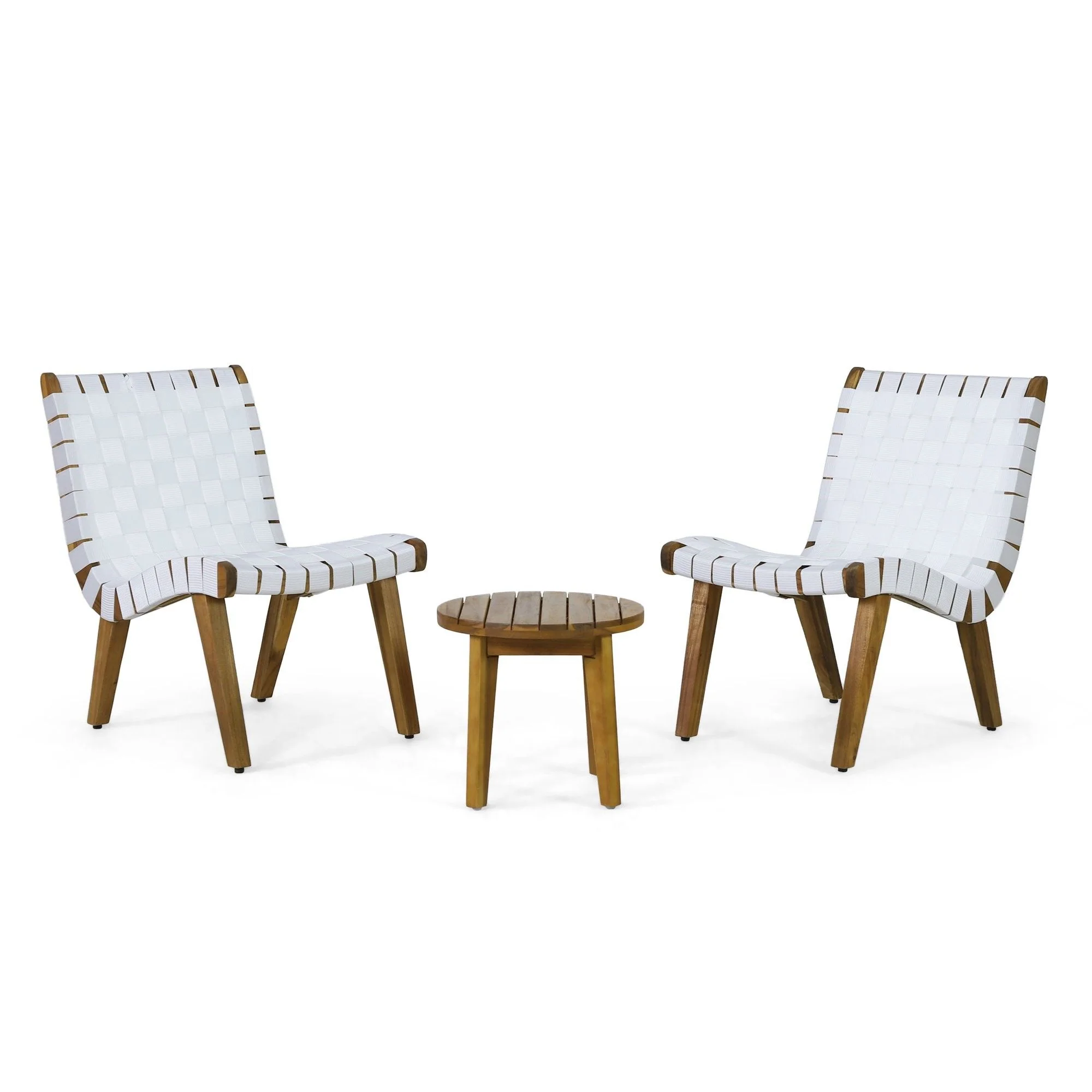 Outdoor 3 Piece Rope Weave Patio Seating Set - Image 2