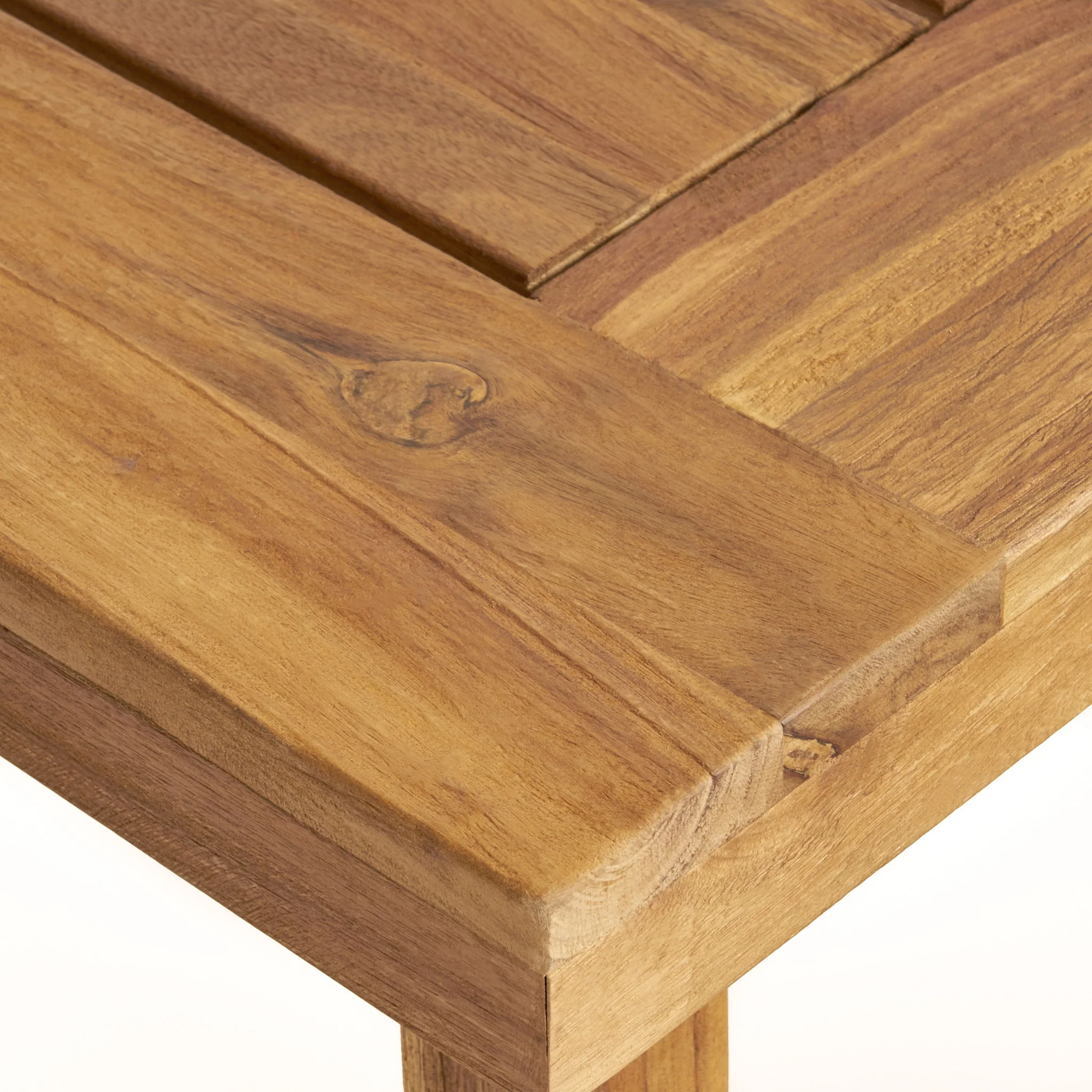 Outdoor Acacia Wood Dining Table, Sandblast Finish - Image 11