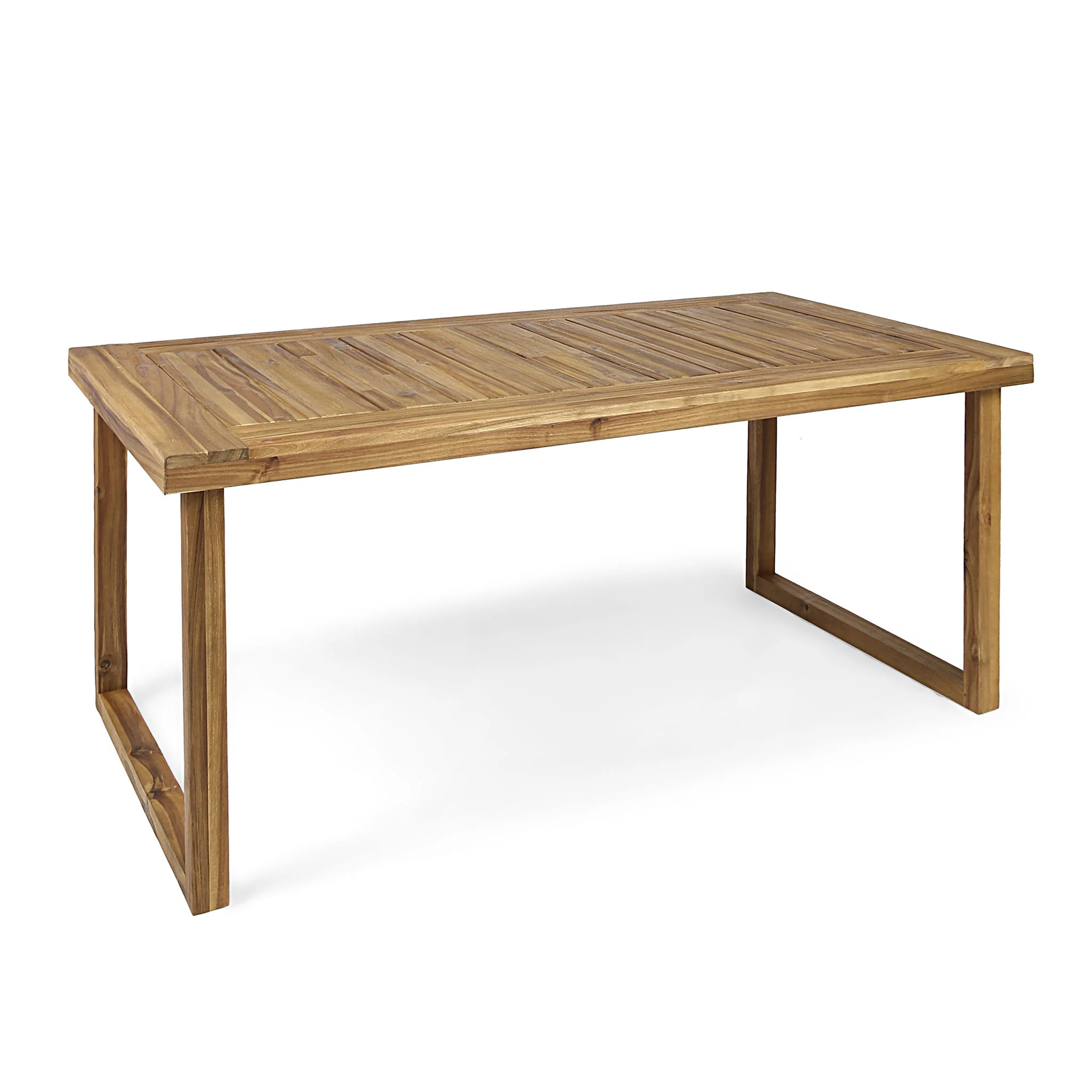Outdoor Acacia Wood Dining Table, Sandblast Finish - Image 15
